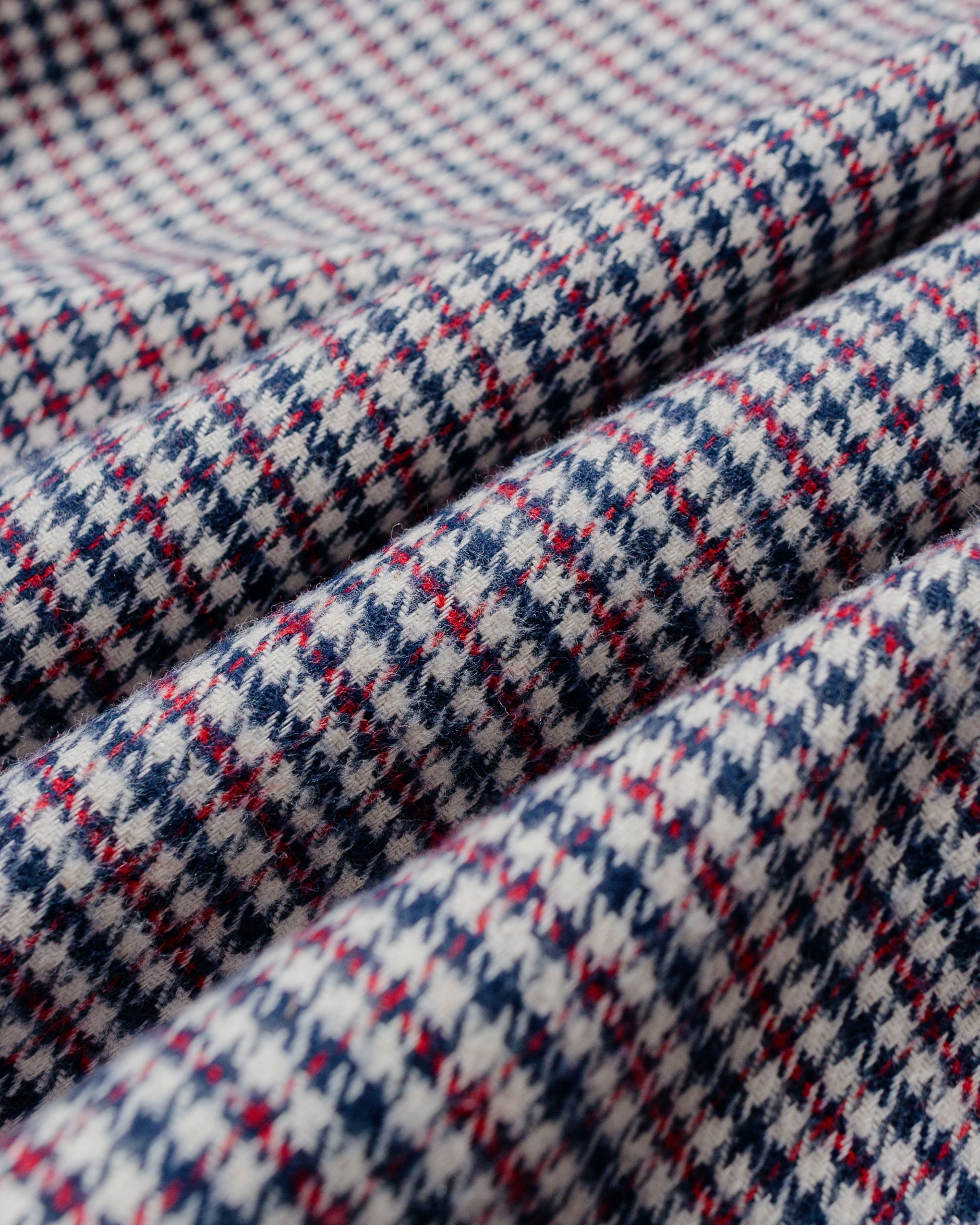 lost & found Randy's Garments Randy's Garments 3-Pocket Work Shirt Cotton Heavy Brushed Houndstooth Blue/Red