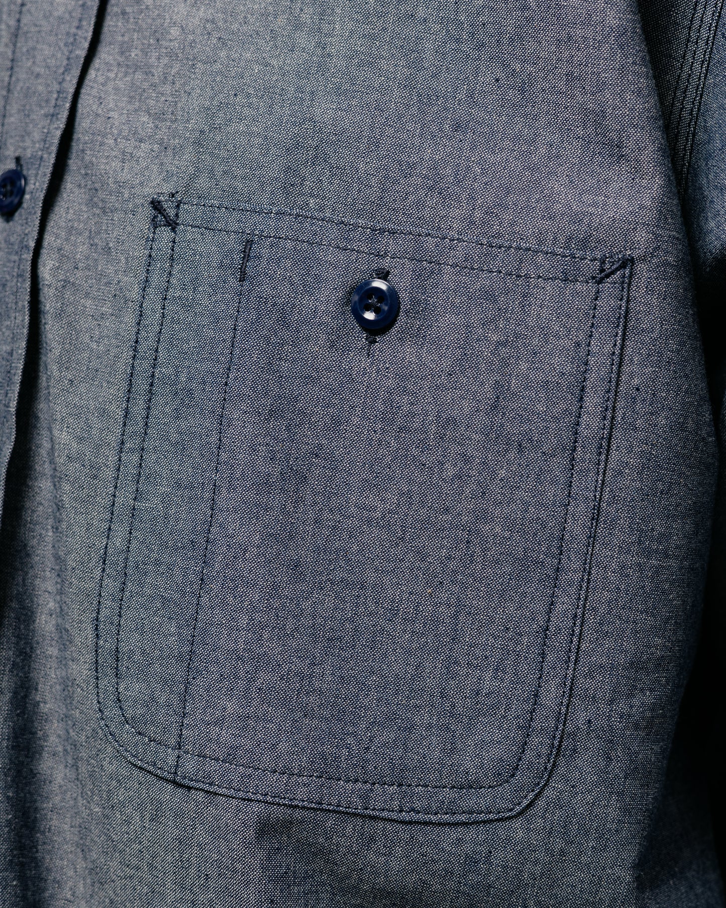 lost & found Randy's Garments Randy's Garments 3-Pocket Work Shirt Cotton Washed Chambray Indigo