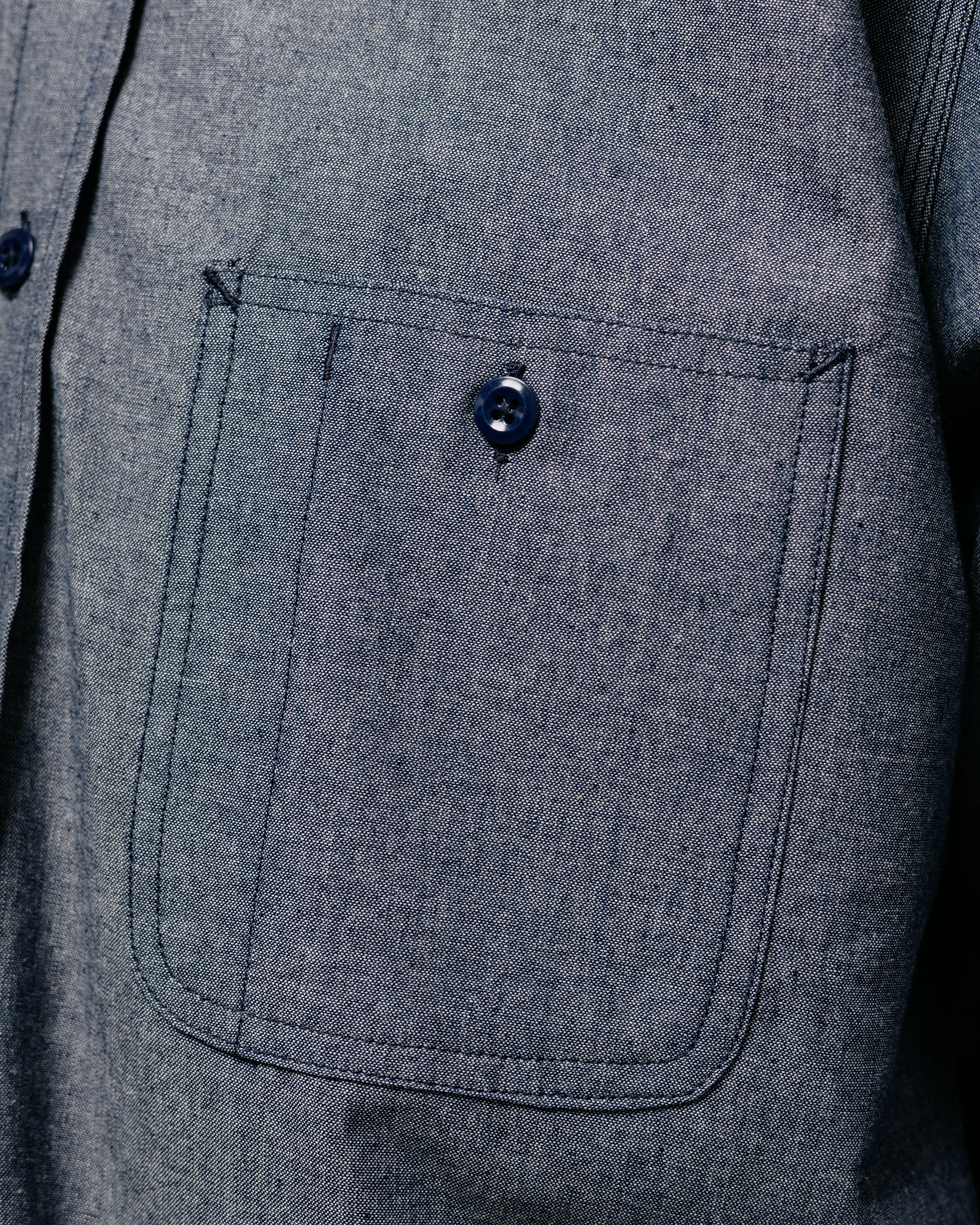 lost & found Randy's Garments Randy's Garments 3-Pocket Work Shirt Cotton Washed Chambray Indigo