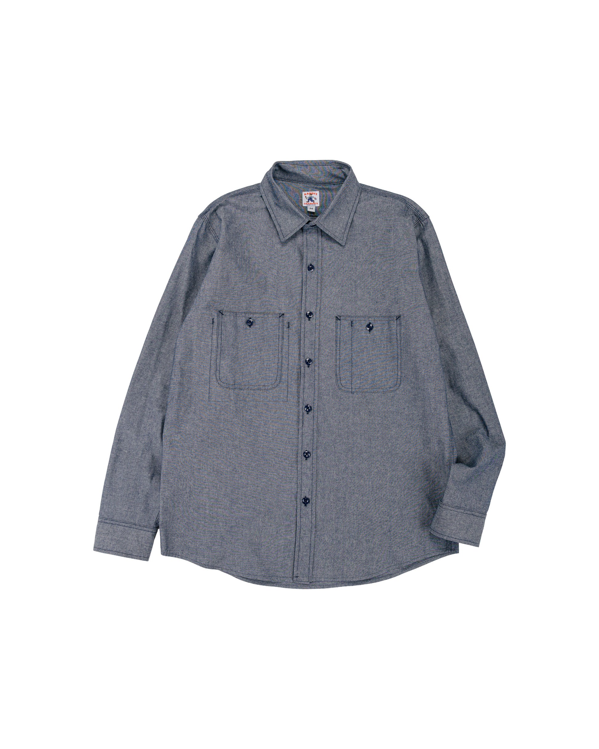 lost & found Randy's Garments Randy's Garments 3-Pocket Work Shirt Cotton Washed Chambray Indigo