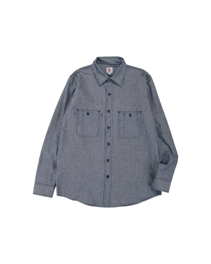 lost & found Randy's Garments Randy's Garments 3-Pocket Work Shirt Cotton Washed Chambray Indigo