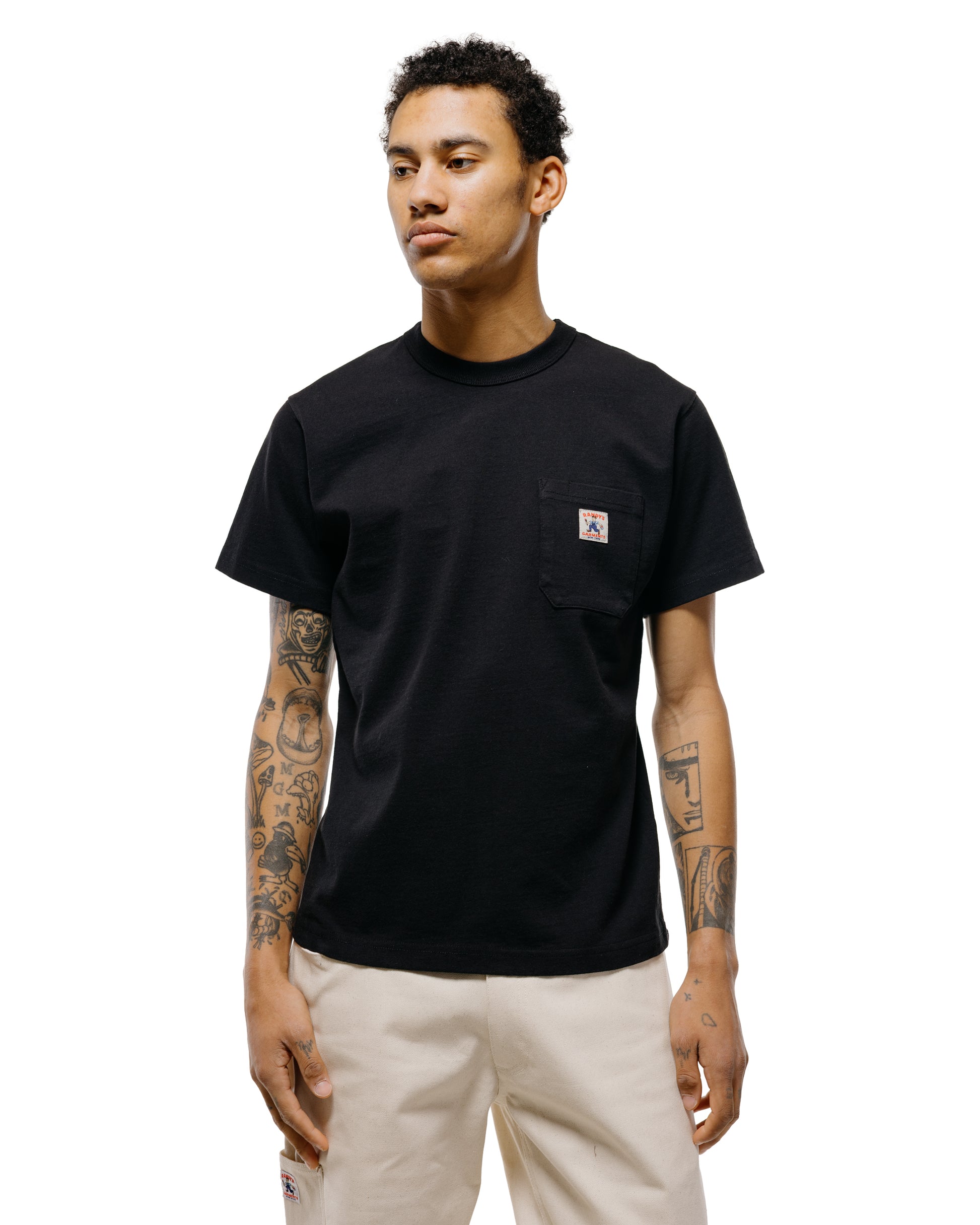 lost & found Randy's Garments Randy's Garments Heavyweight Hammer Pocket Tee Black