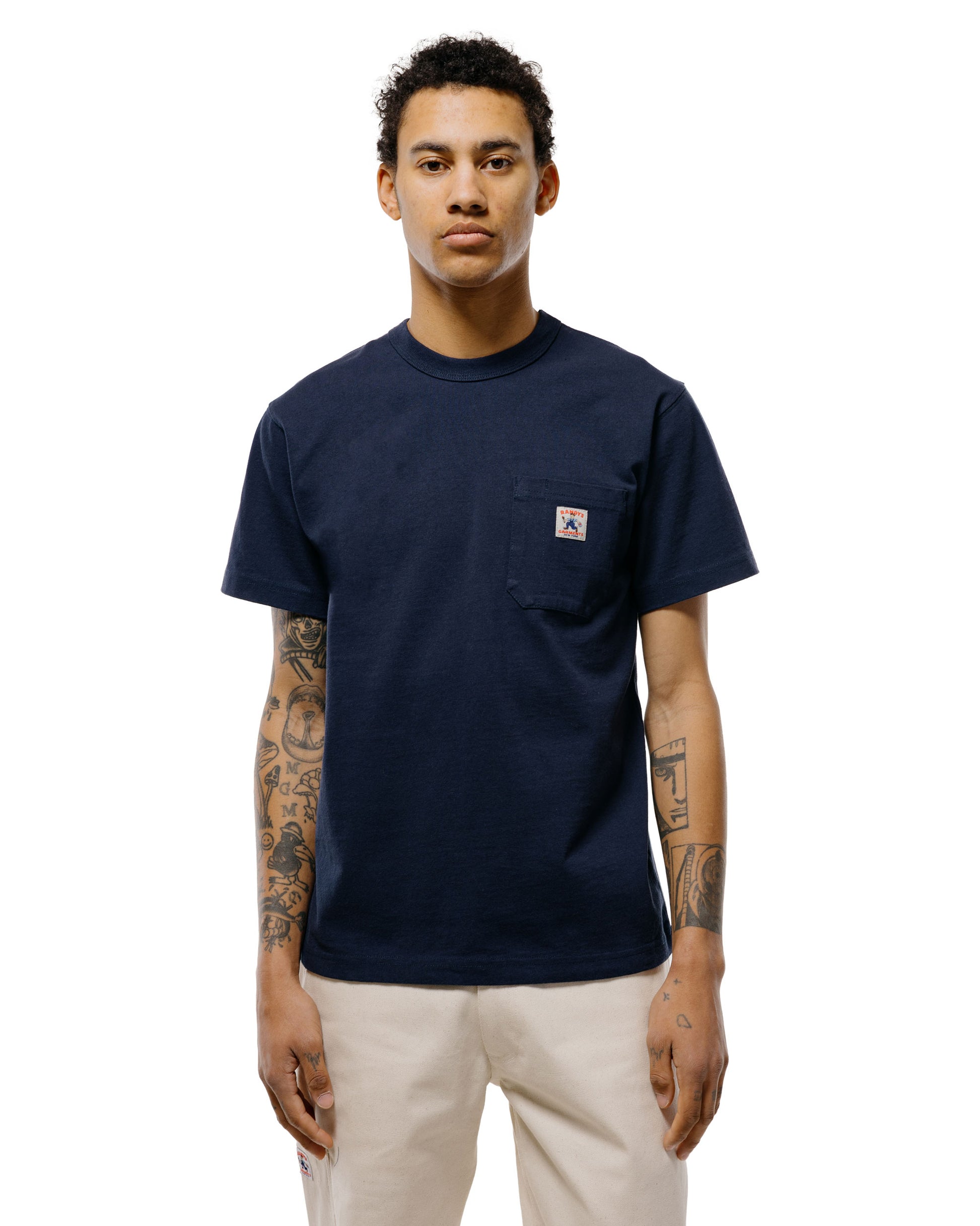 lost & found Randy's Garments Randy's Garments Heavyweight Hammer Pocket Tee Navy