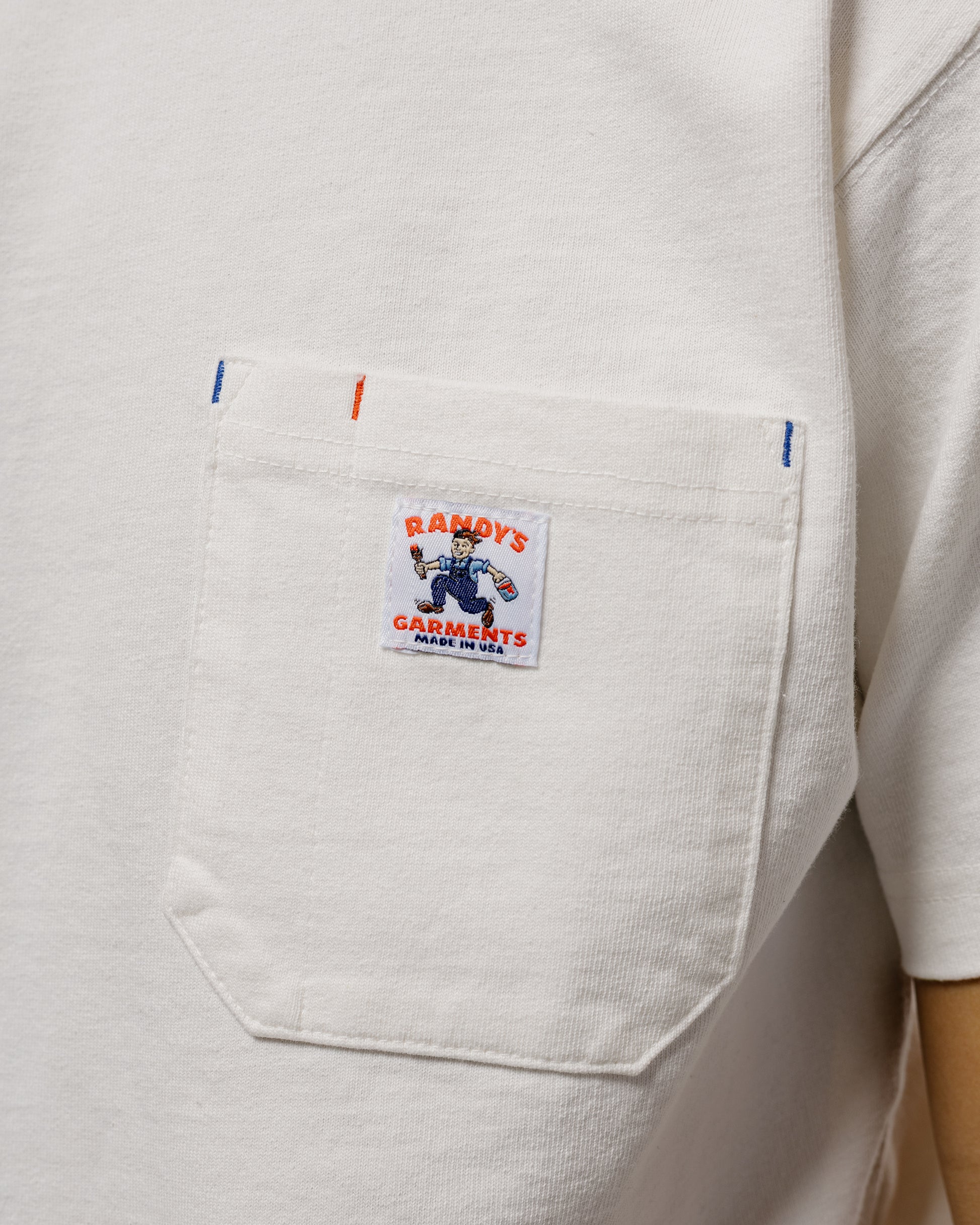 lost & found Randy's Garments Randy's Garments Heavyweight Hammer Pocket Tee White