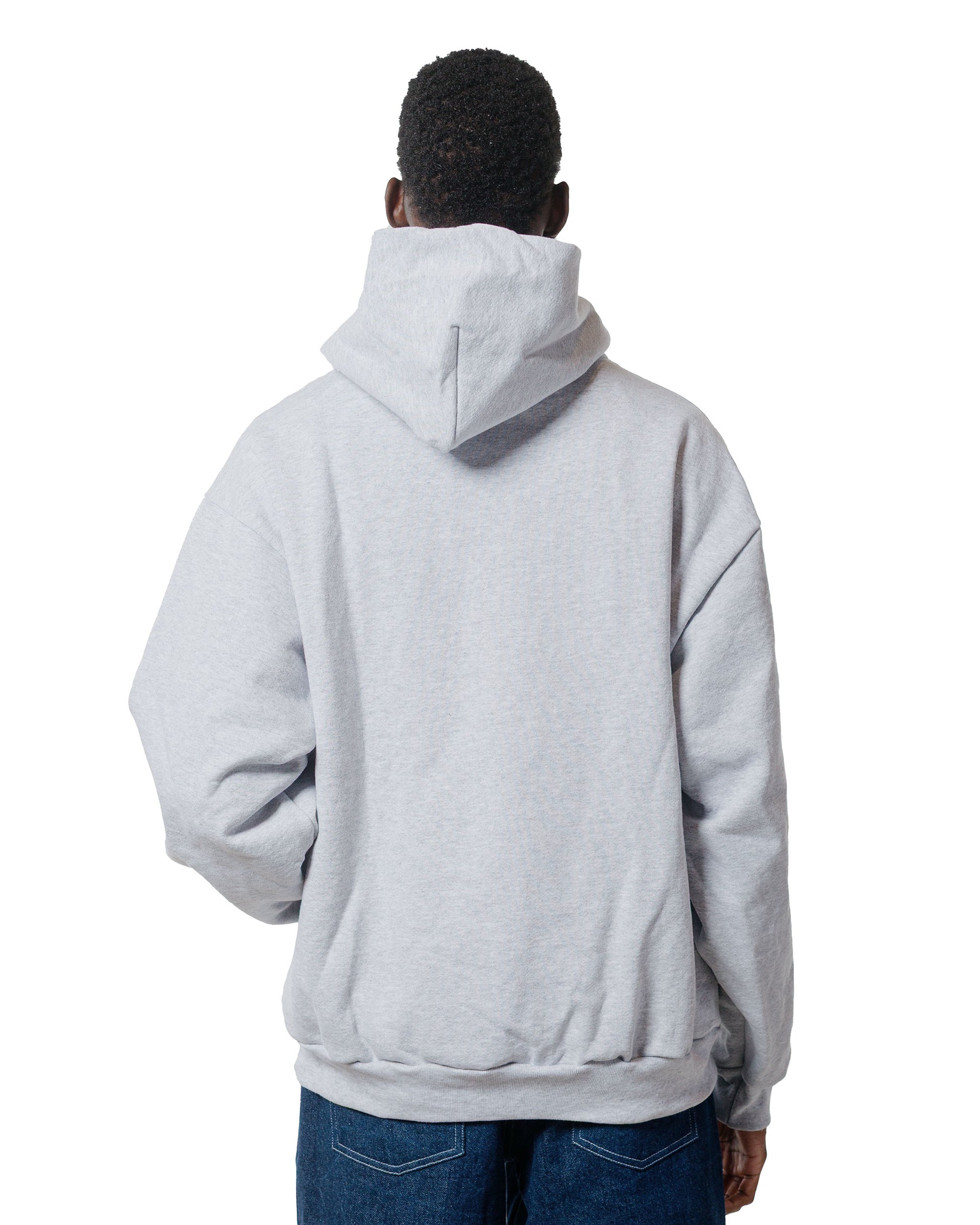 lost & found Randy's Garments Randy's Garments Heavyweight Logo Cross-Neck Hoodie Heather Grey 14oz Cotton Poly