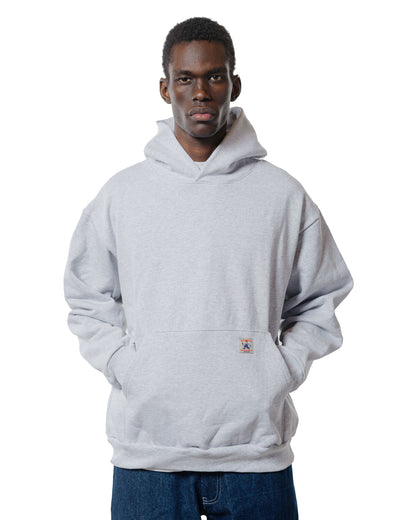 lost & found Randy's Garments Randy's Garments Heavyweight Logo Cross-Neck Hoodie Heather Grey 14oz Cotton Poly