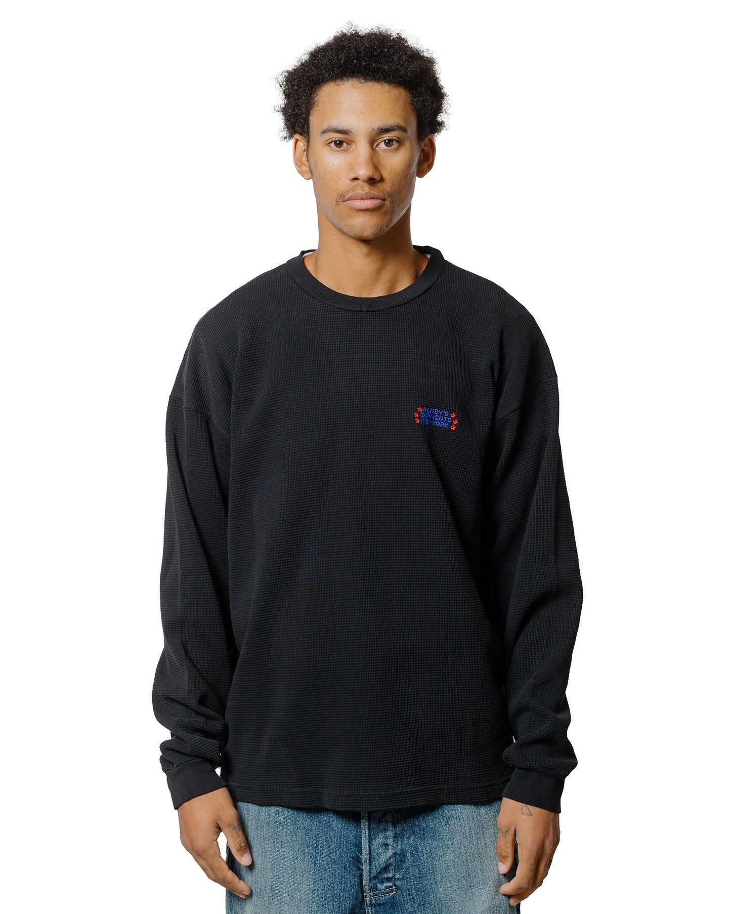 lost & found Randy's Garments Randy's Garments Heavyweight Thermal Crewneck Black