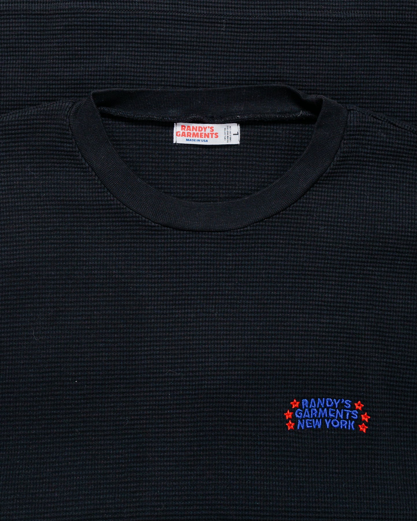 lost & found Randy's Garments Randy's Garments Heavyweight Thermal Crewneck Black