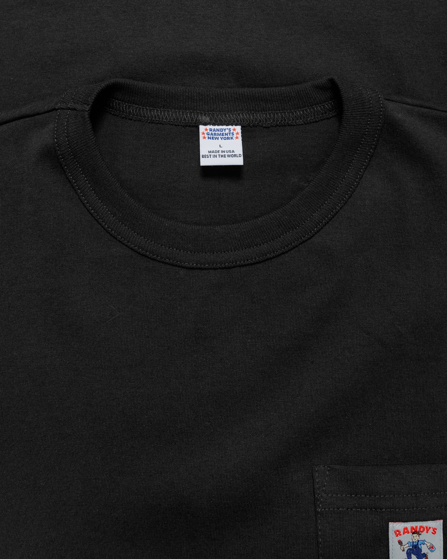 lost & found Randy's Garments Randy's Garments Long-Sleeve Pocket Tee Black