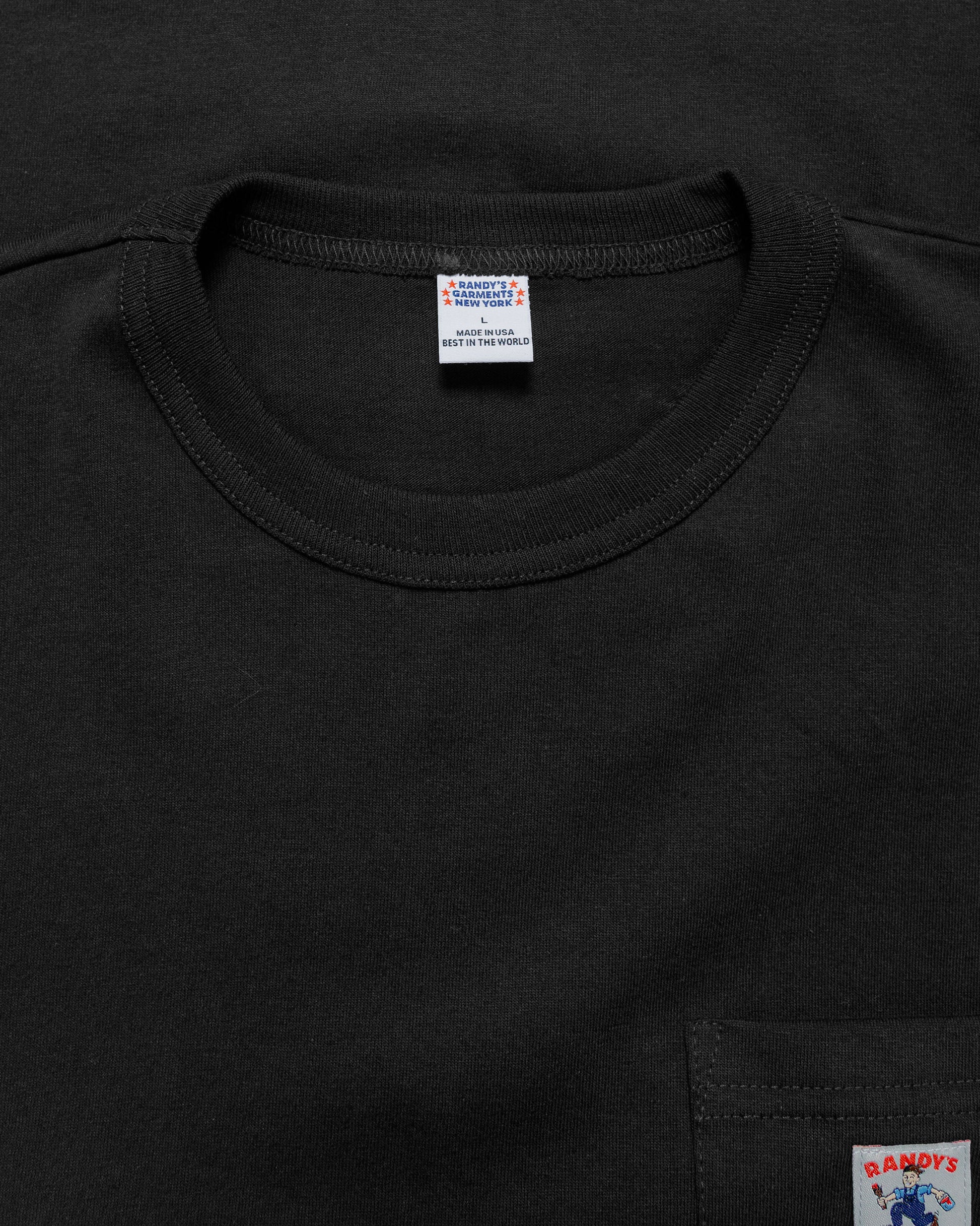 lost & found Randy's Garments Randy's Garments Long-Sleeve Pocket Tee Black