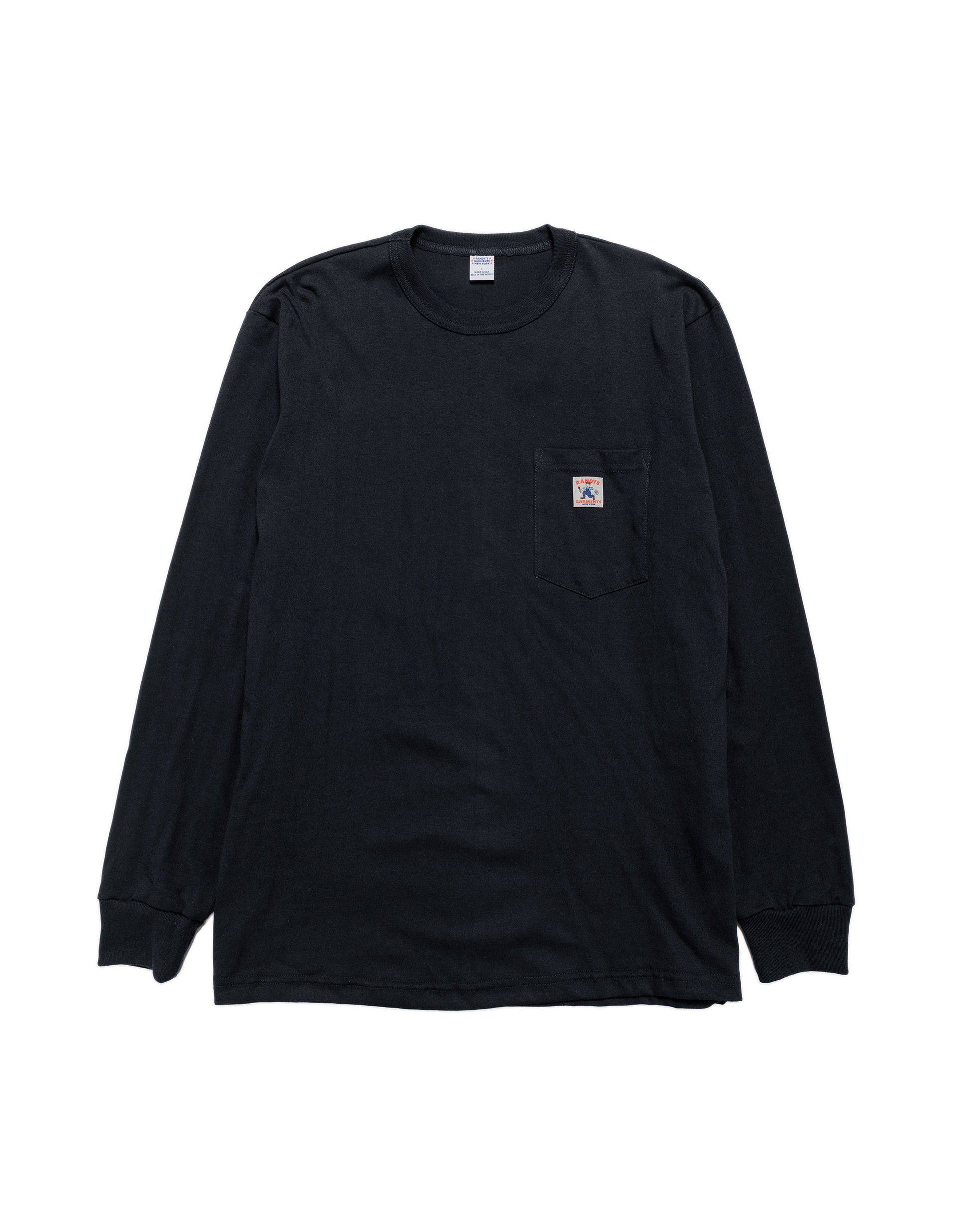 lost & found Randy's Garments Randy's Garments Long-Sleeve Pocket Tee Black