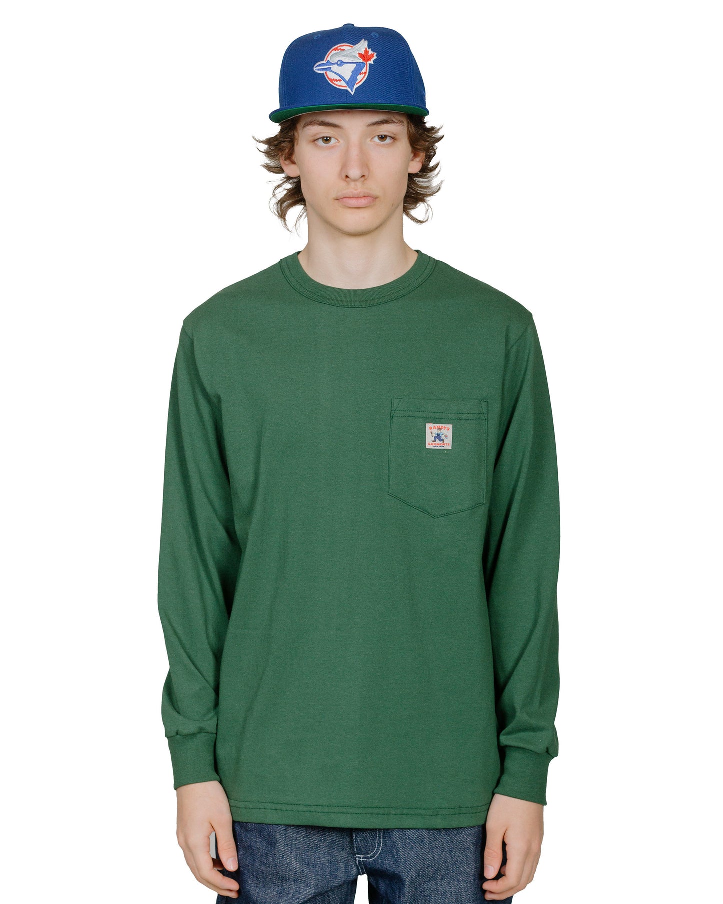 lost & found Randy's Garments Randy's Garments Long-Sleeve Pocket Tee Dark Green