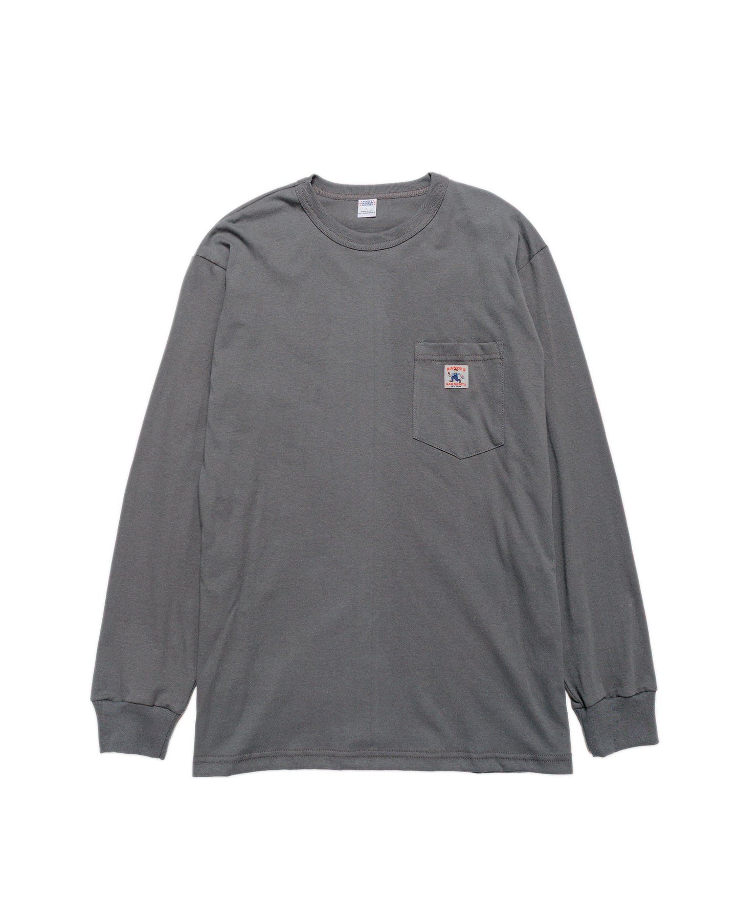 lost & found Randy's Garments Randy's Garments Long-Sleeve Pocket Tee Grey