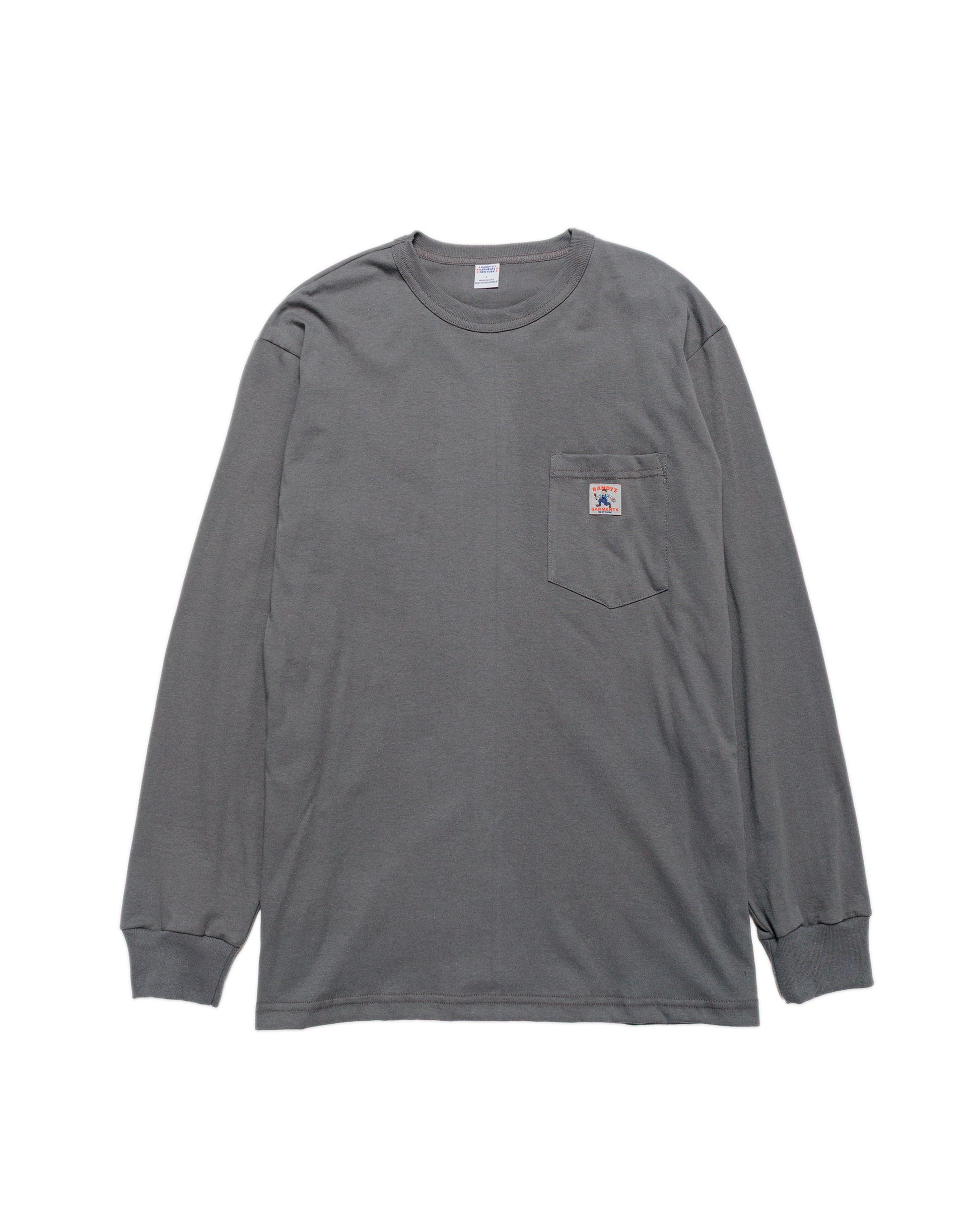 lost & found Randy's Garments Randy's Garments Long-Sleeve Pocket Tee Grey