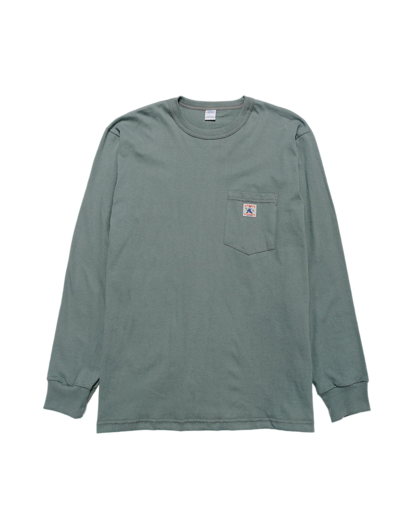 lost & found Randy's Garments Randy's Garments Long-Sleeve Pocket Tee Light Green