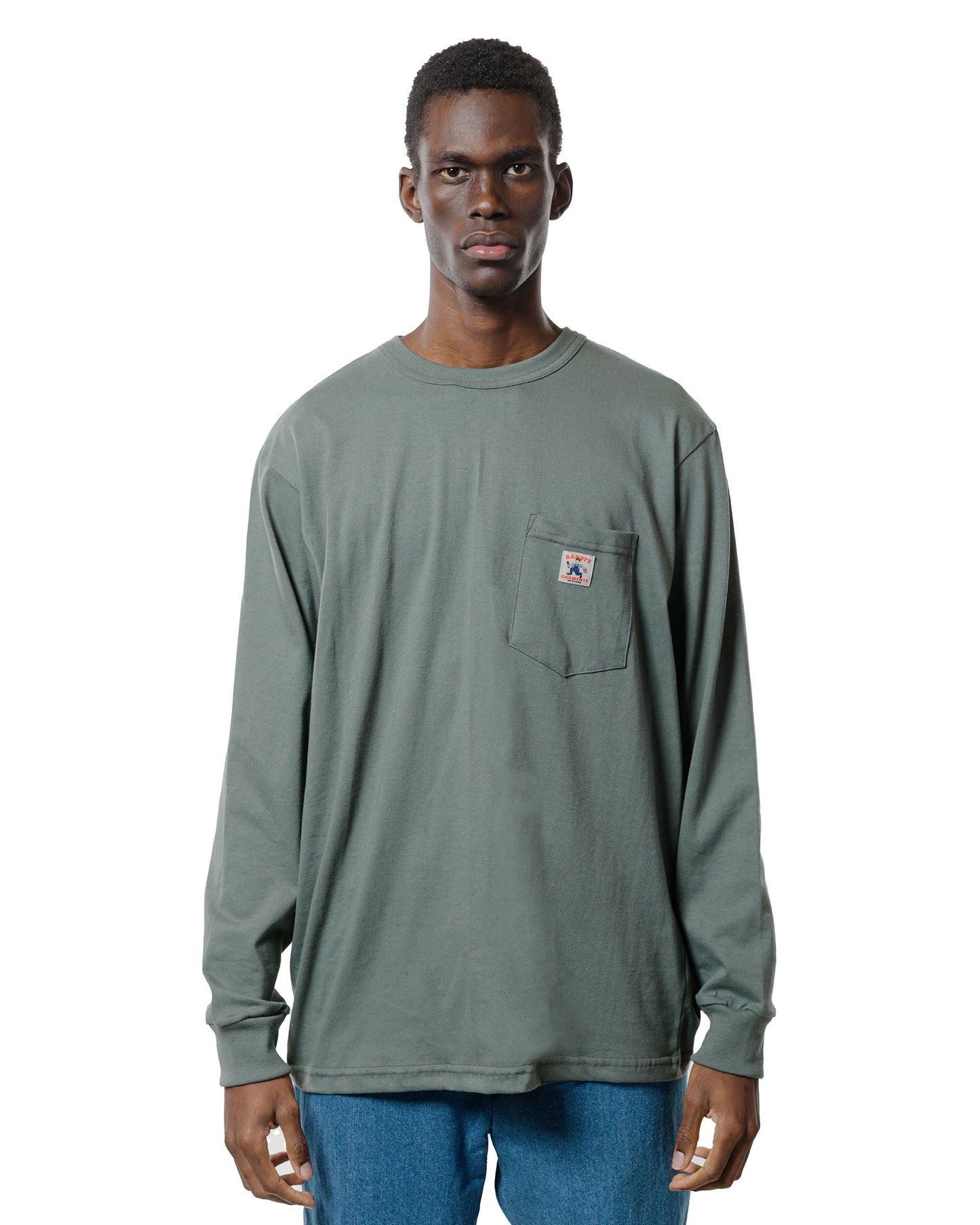 lost & found Randy's Garments Randy's Garments Long-Sleeve Pocket Tee Light Green