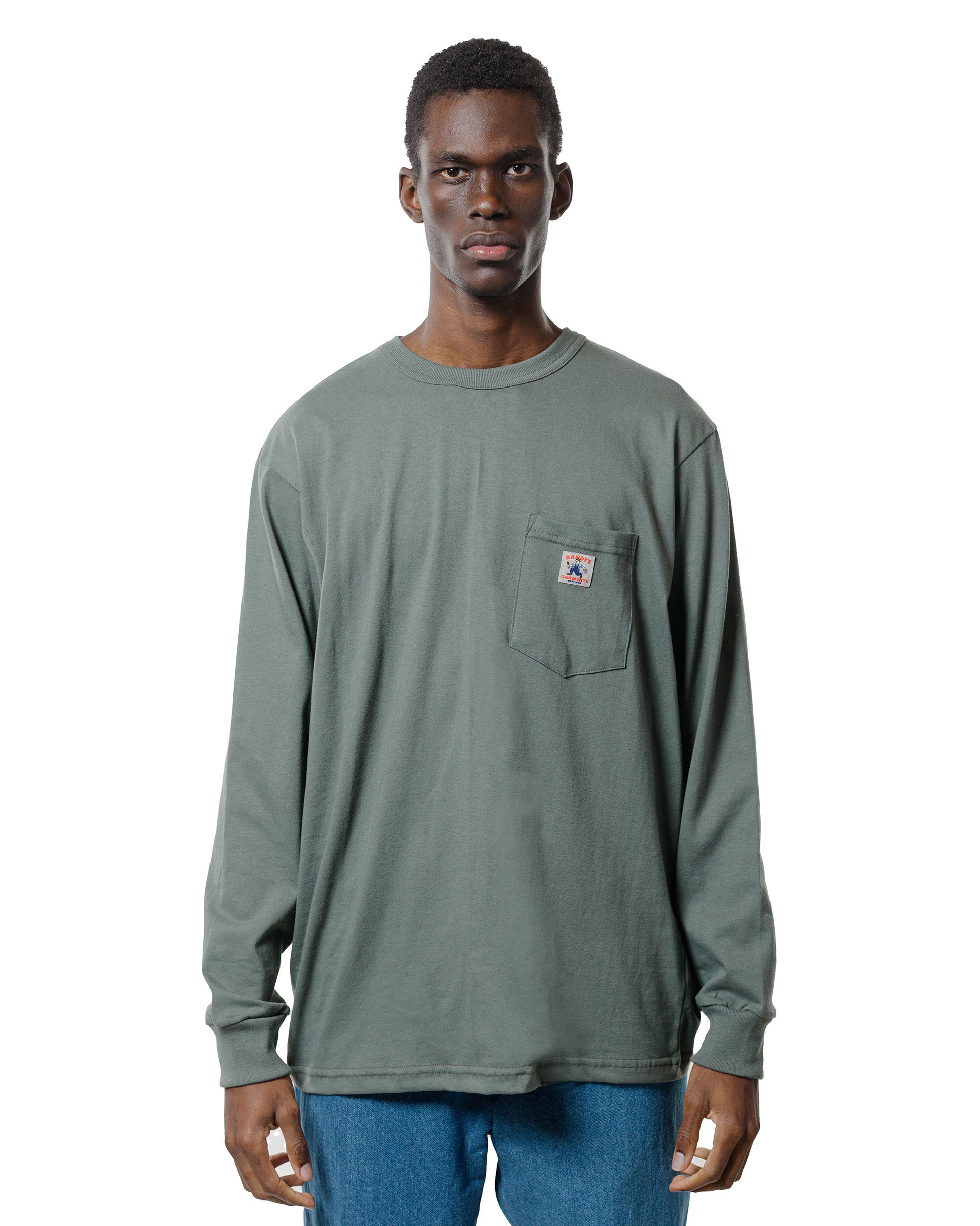 lost & found Randy's Garments Randy's Garments Long-Sleeve Pocket Tee Light Green