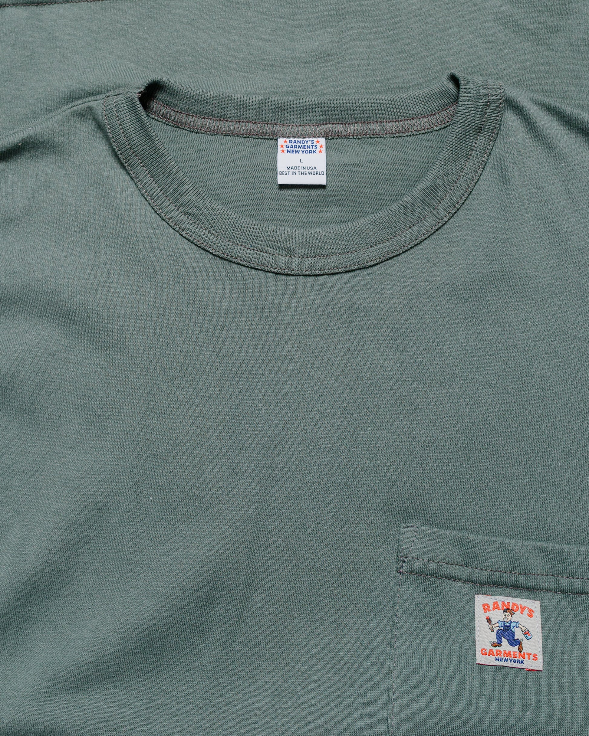 lost & found Randy's Garments Randy's Garments Long-Sleeve Pocket Tee Light Green