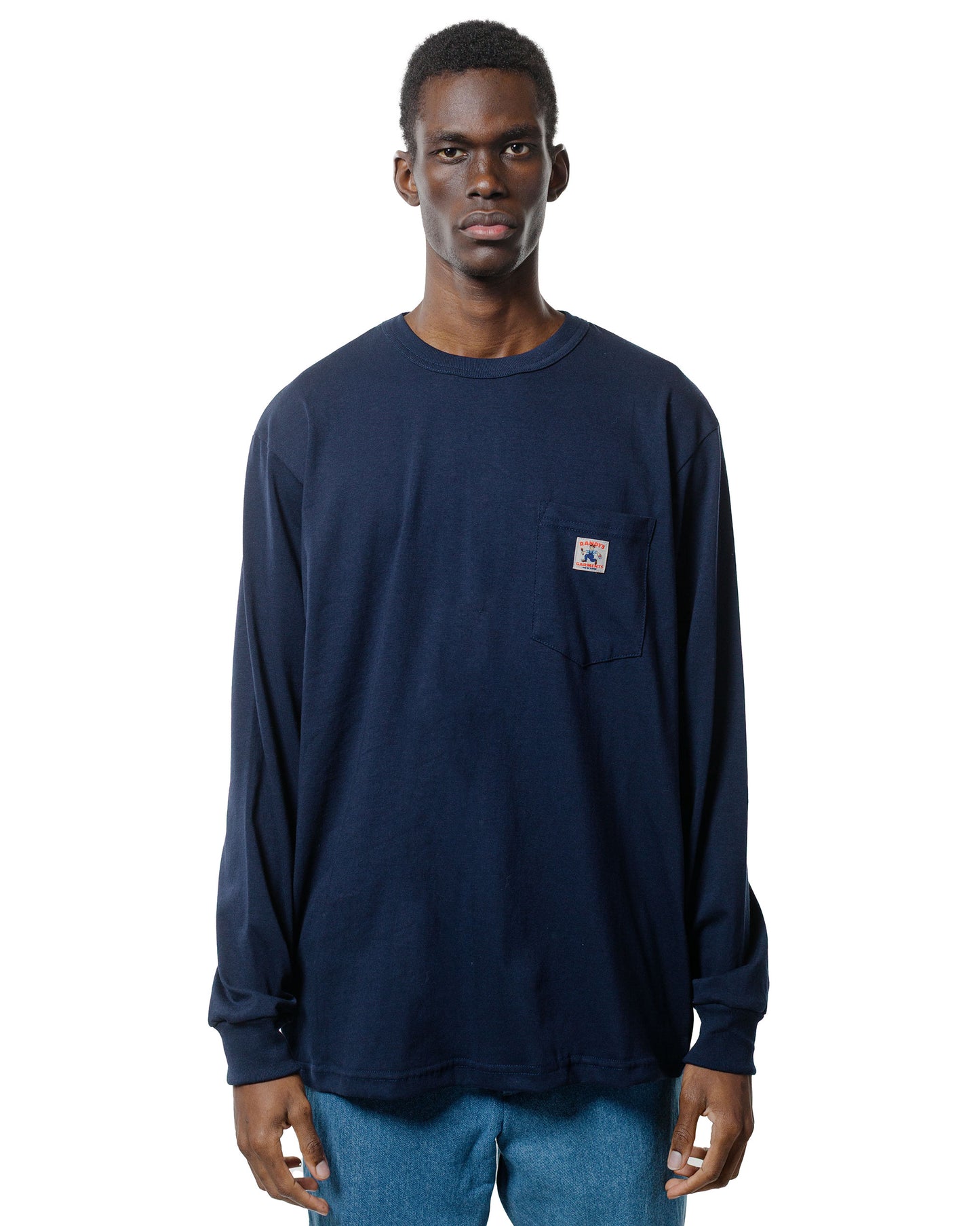 lost & found Randy's Garments Randy's Garments Long-Sleeve Pocket Tee Navy