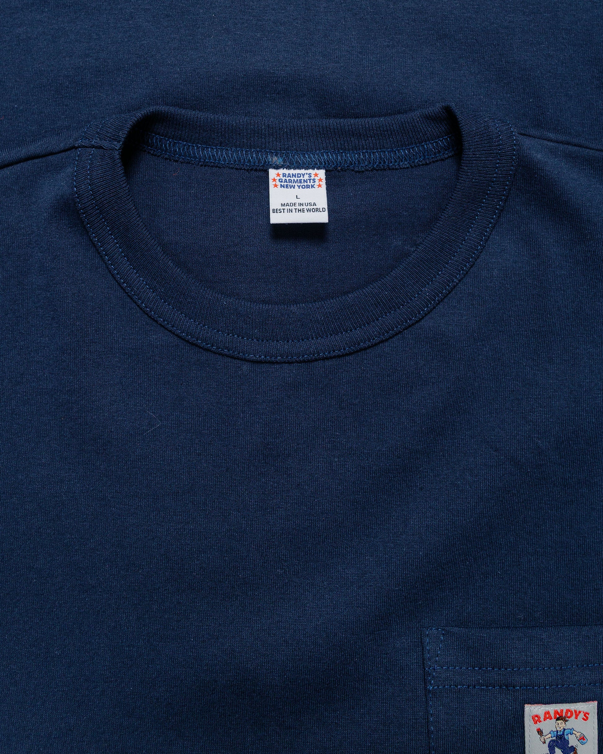 lost & found Randy's Garments Randy's Garments Long-Sleeve Pocket Tee Navy