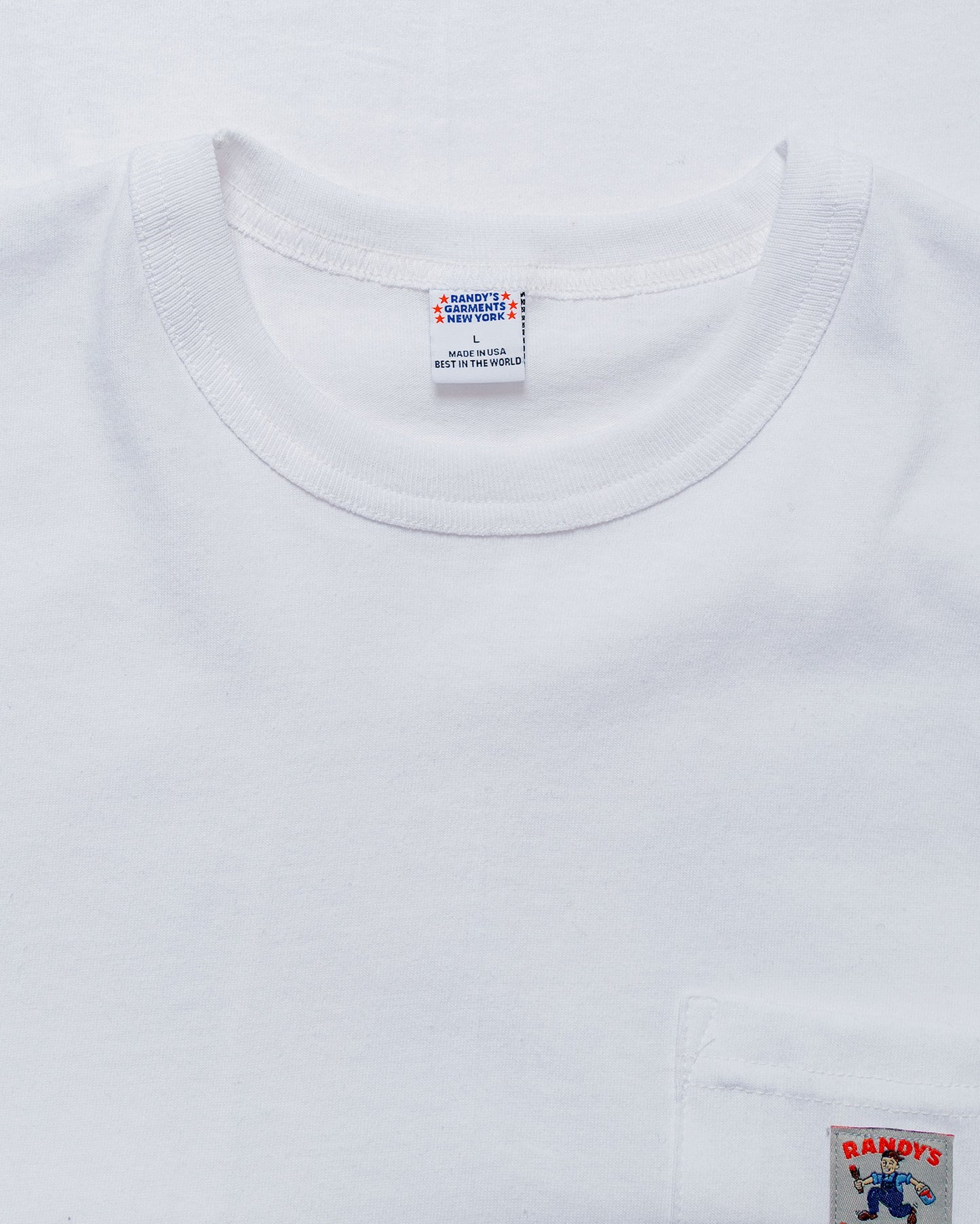 lost & found Randy's Garments Randy's Garments Long-Sleeve Pocket Tee White