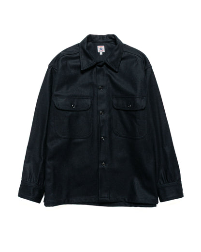 lost & found Randy's Garments Randy's Garments Over Shirt Black Heavy Melton Wool