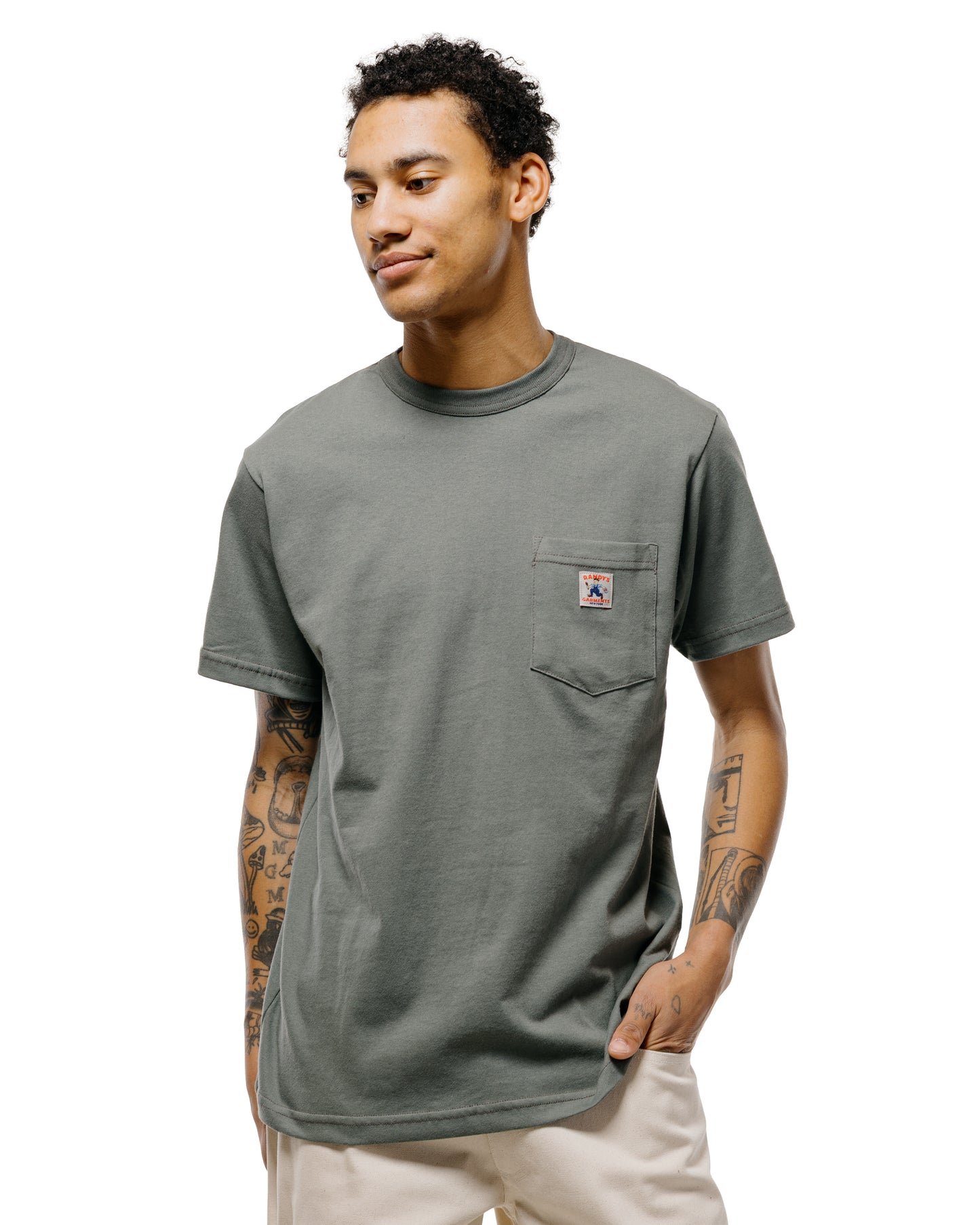 lost & found Randy's Garments Randy's Garments Pocket Tee Light Green