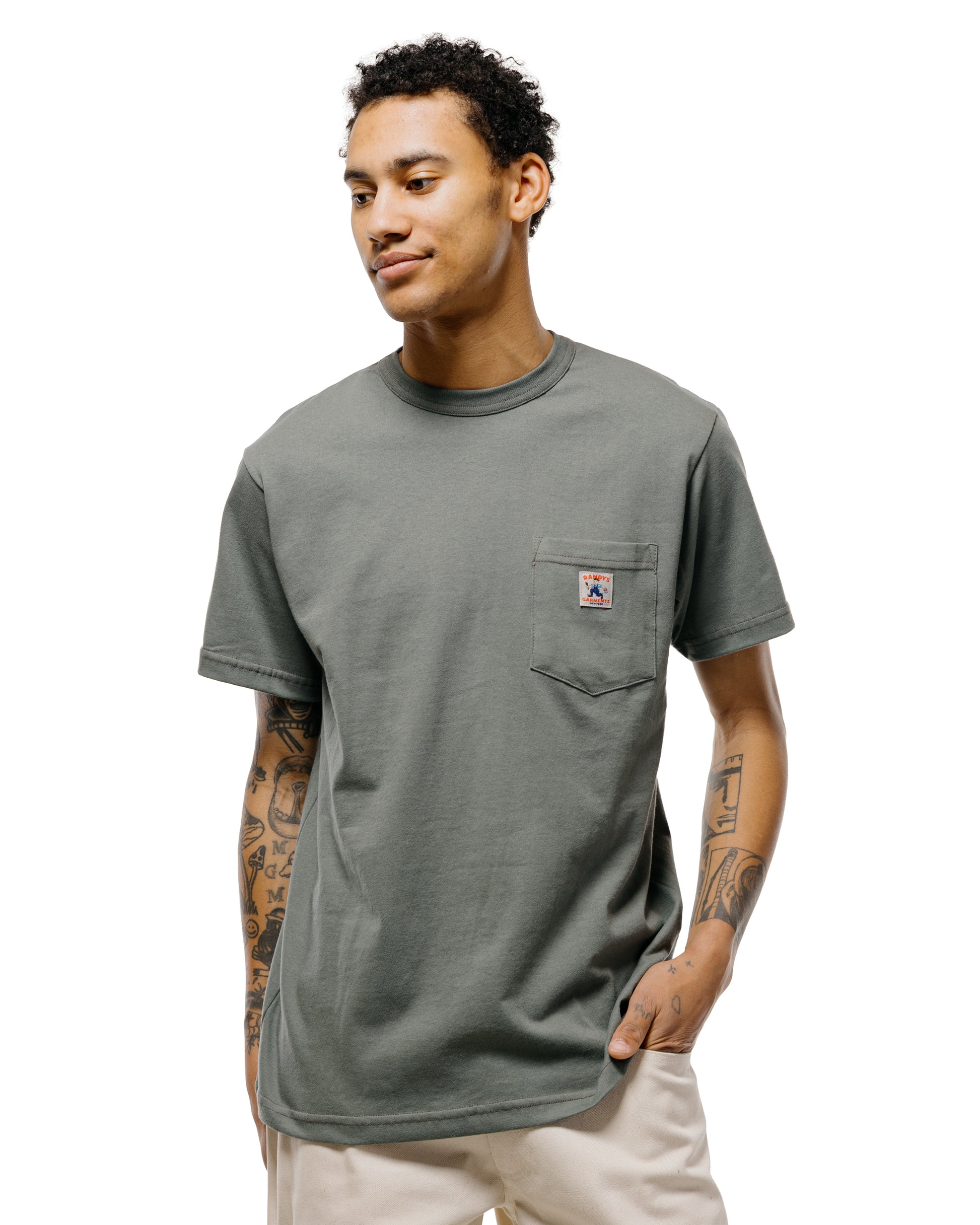 lost & found Randy's Garments Randy's Garments Pocket Tee Light Green