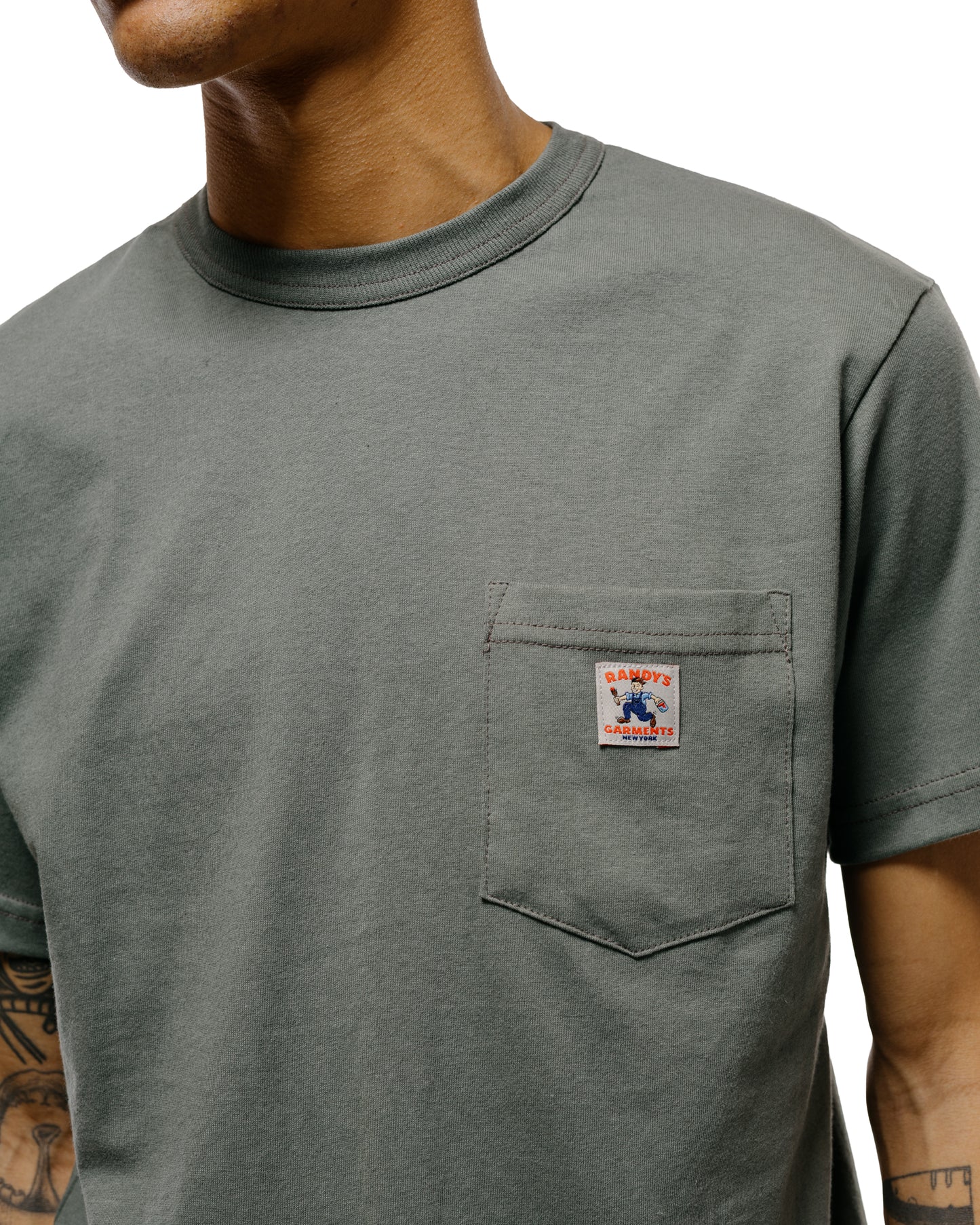 lost & found Randy's Garments Randy's Garments Pocket Tee Light Green
