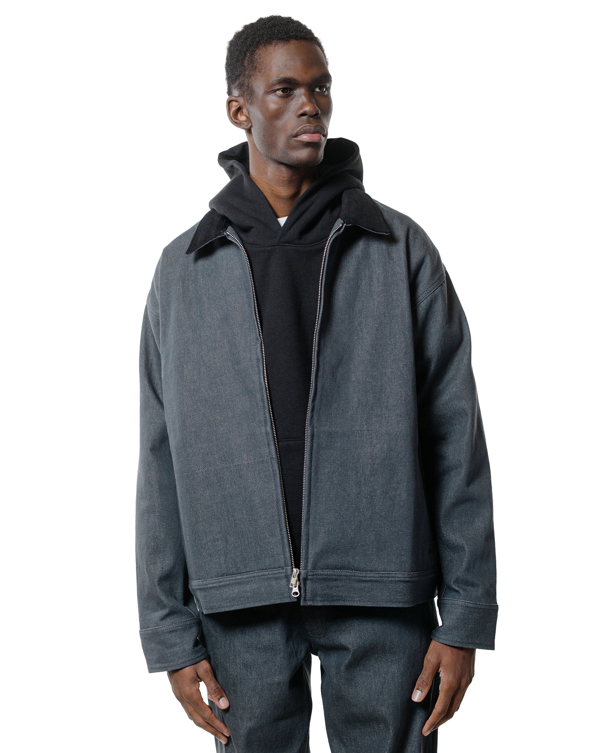 lost & found Randy's Garments Randy's Garments Station Jacket Washed 13.5oz Cotton Charcoal Cone Denim
