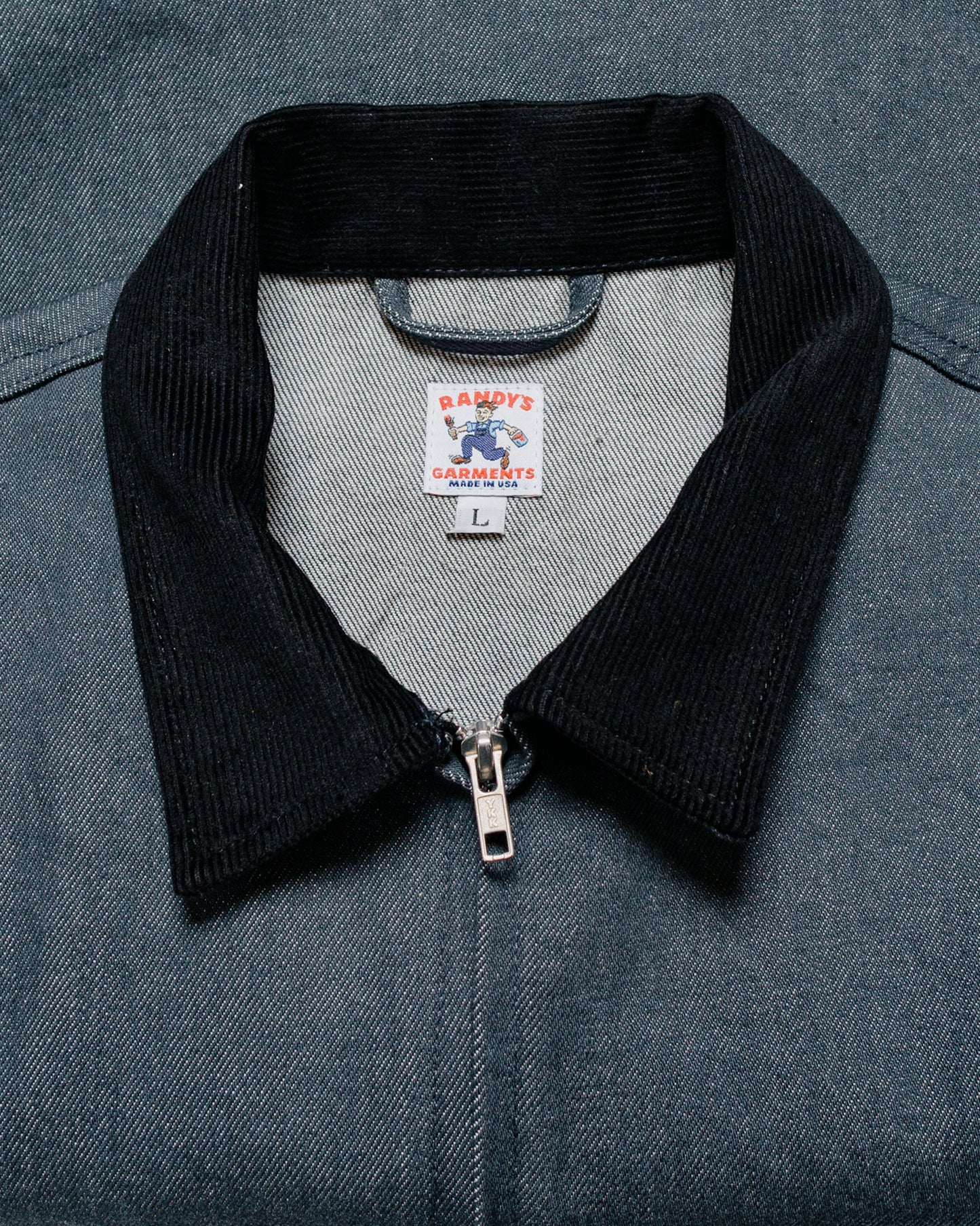 lost & found Randy's Garments Randy's Garments Station Jacket Washed 13.5oz Cotton Charcoal Cone Denim