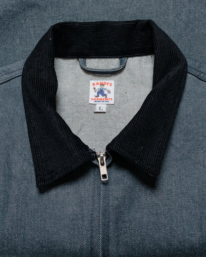 lost & found Randy's Garments Randy's Garments Station Jacket Washed 13.5oz Cotton Charcoal Cone Denim