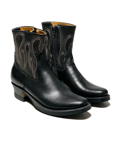 lost & found Rolling Dub Trio Rolling Dub Trio Loro Zip Black Flame Embroidery