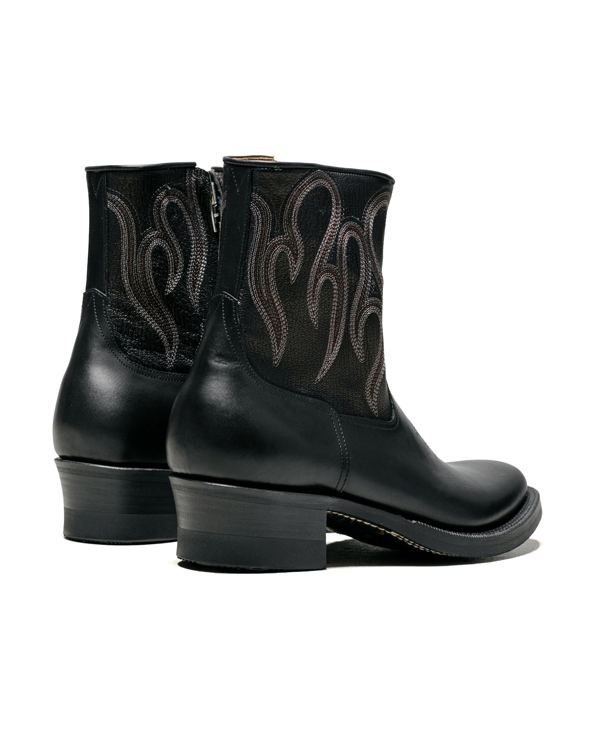 lost & found Rolling Dub Trio Rolling Dub Trio Loro Zip Black Flame Embroidery