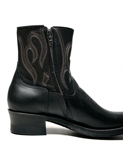 lost & found Rolling Dub Trio Rolling Dub Trio Loro Zip Black Flame Embroidery
