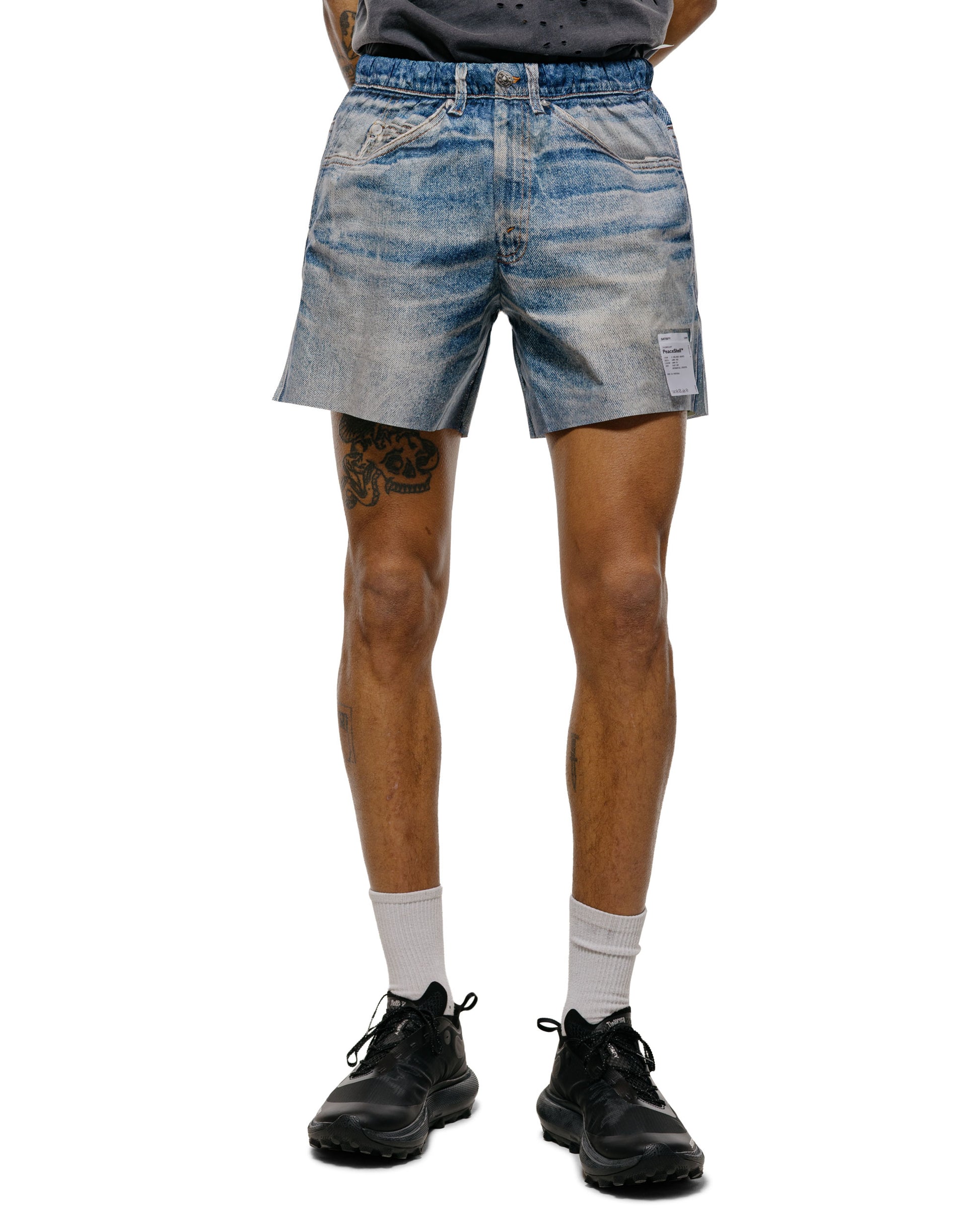 lost & found SATISFY SATISFY PeaceShell 5" Unlined Shorts Digital Denim