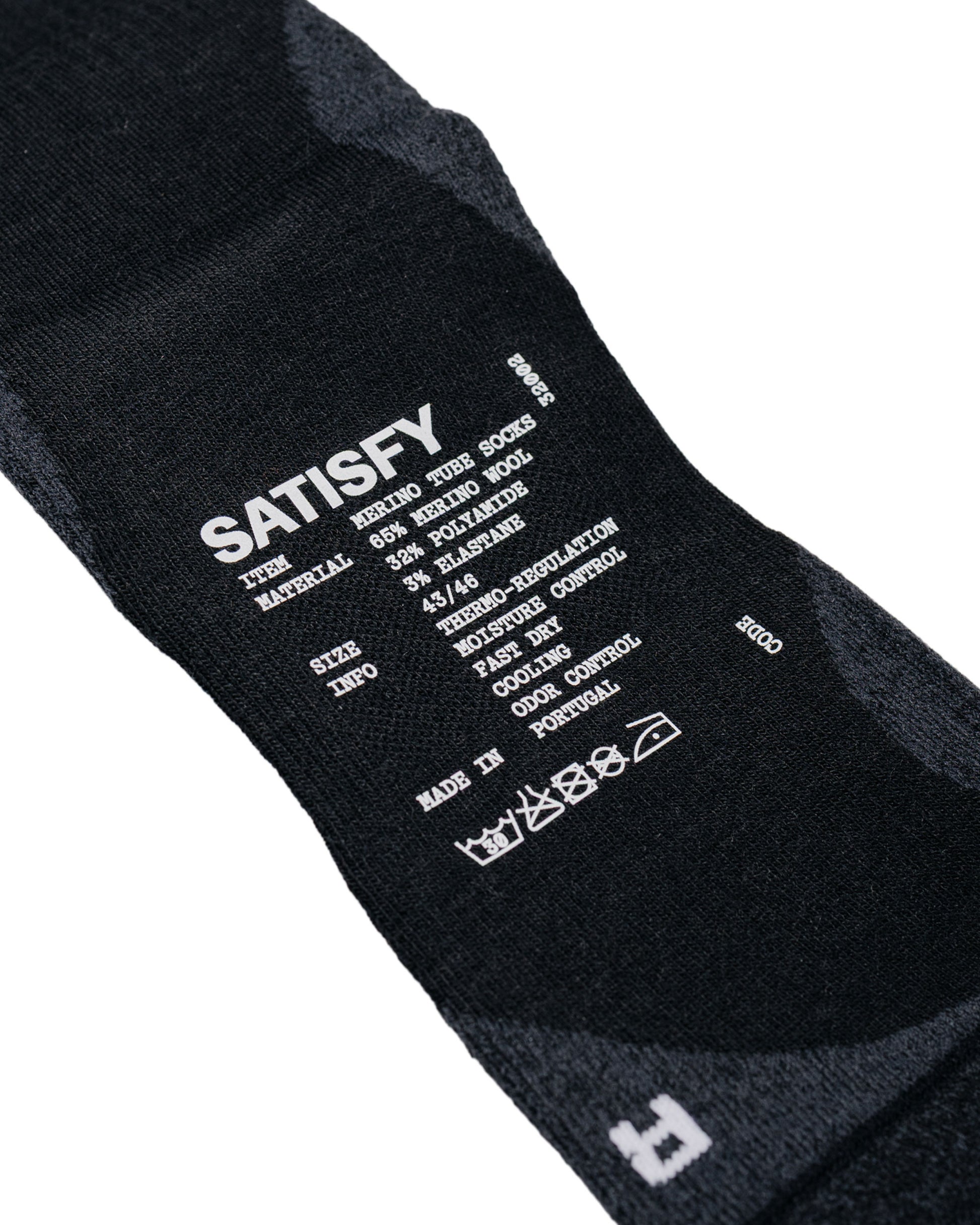 lost & found SATISFY SATISFY Merino Nylon Tube Socks Black