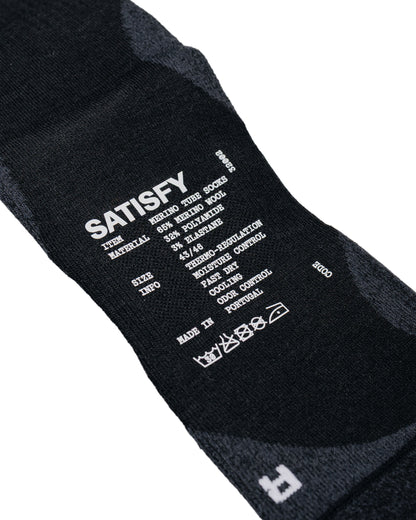 lost & found SATISFY SATISFY Merino Nylon Tube Socks Black