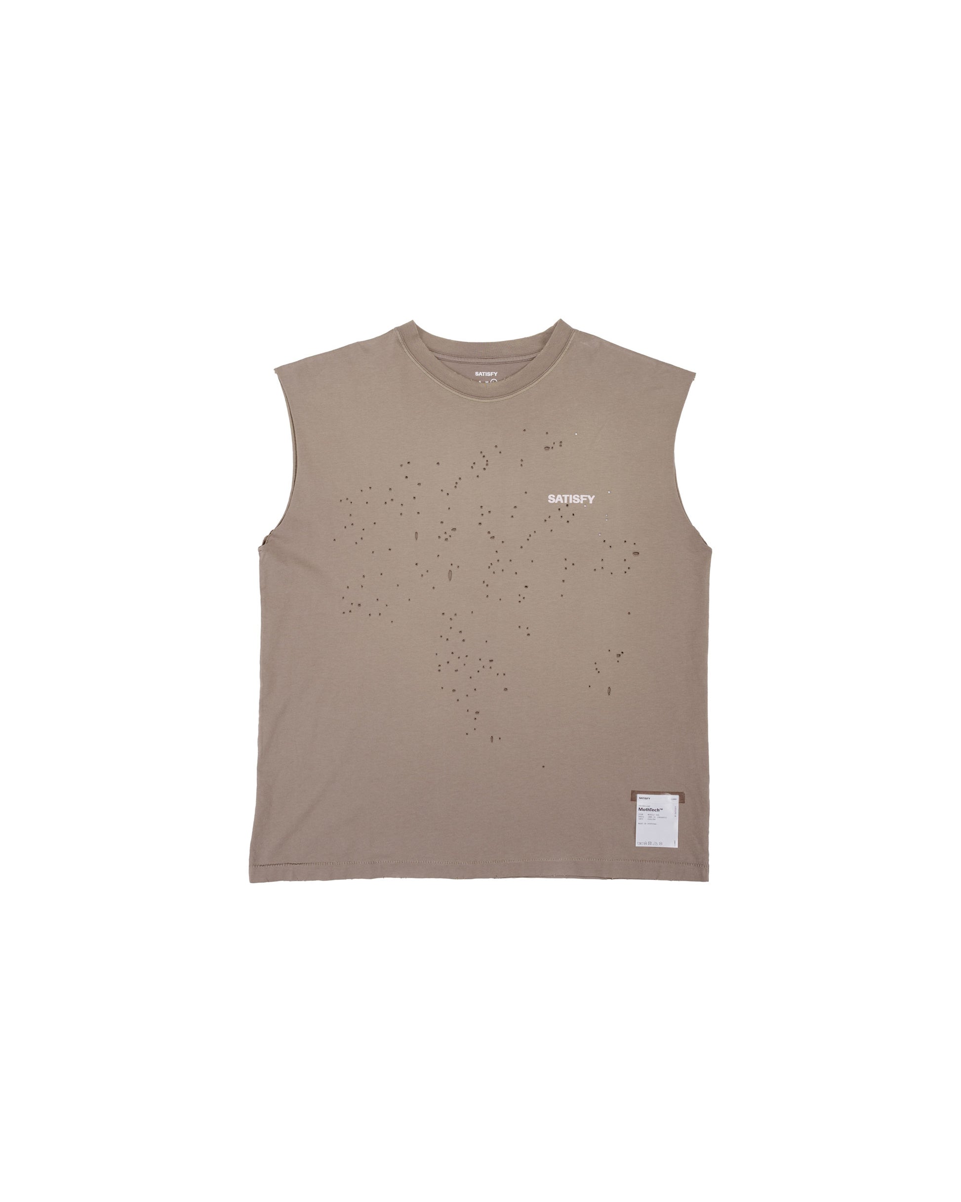 lost & found SATISFY SATISFY MothTech Muscle Tee Sun Bleached Falcon SAB