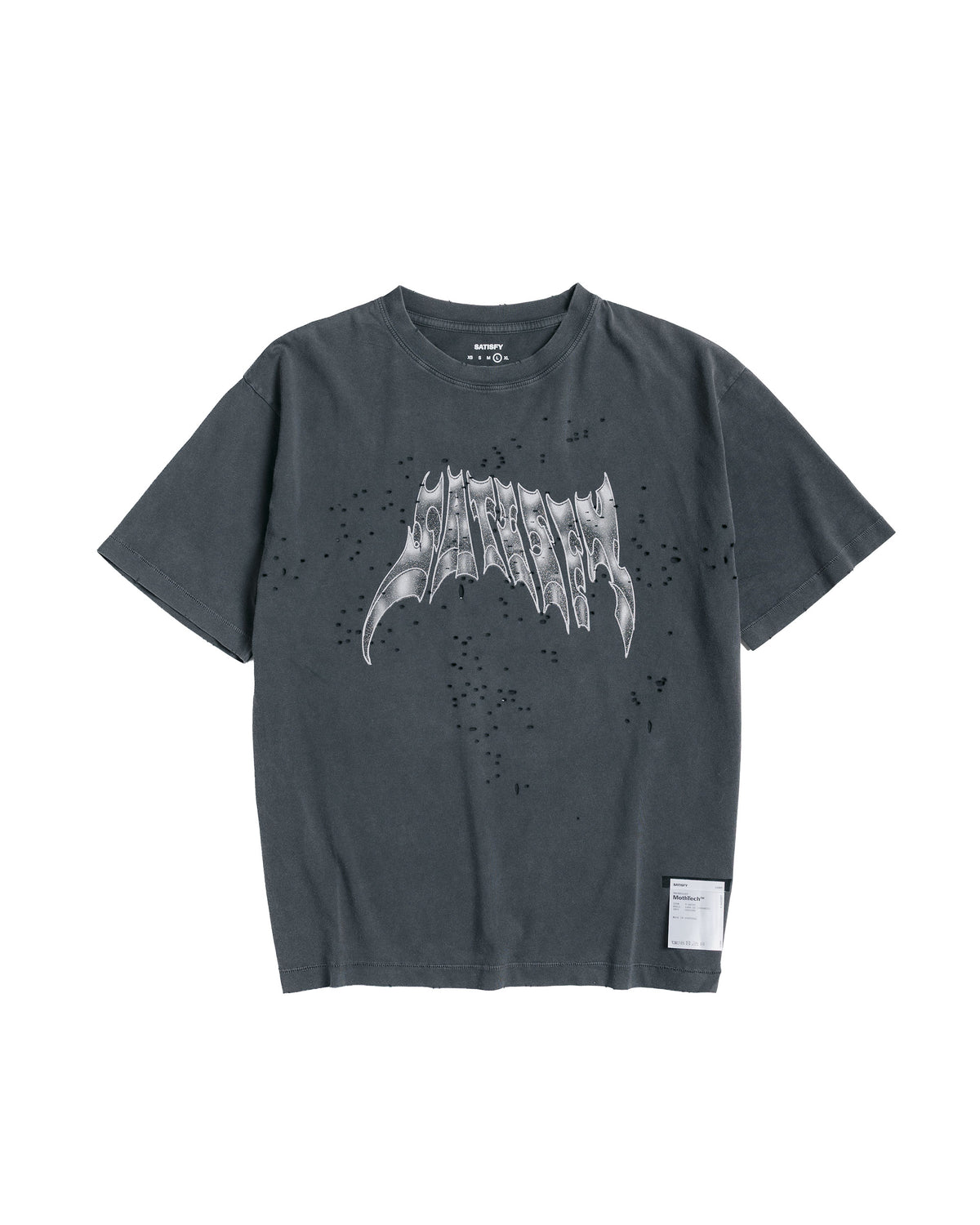 SATISFY MothTech T-Shirt Aged Black AirBrush Glitter
