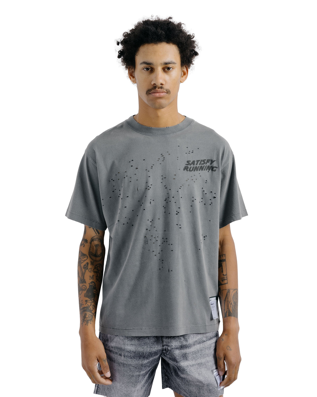 SATISFY MothTech T-Shirt Faded Black WA