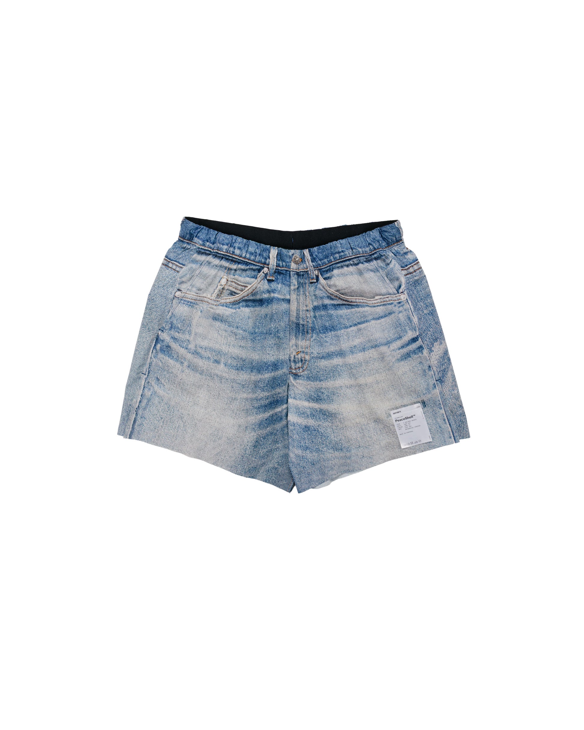 lost & found SATISFY SATISFY PeaceShell 5" Unlined Shorts Digital Denim