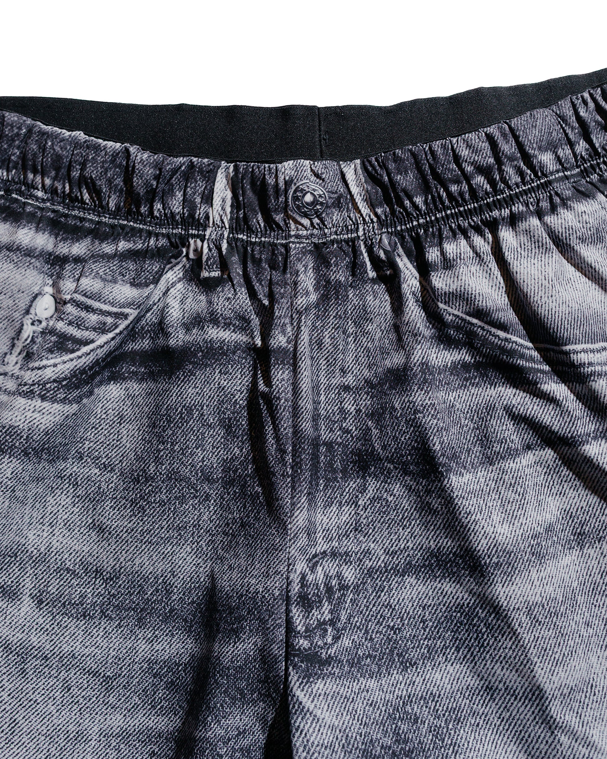 lost & found SATISFY SATISFY PeaceShell 5" Unlined Shorts Black Denim