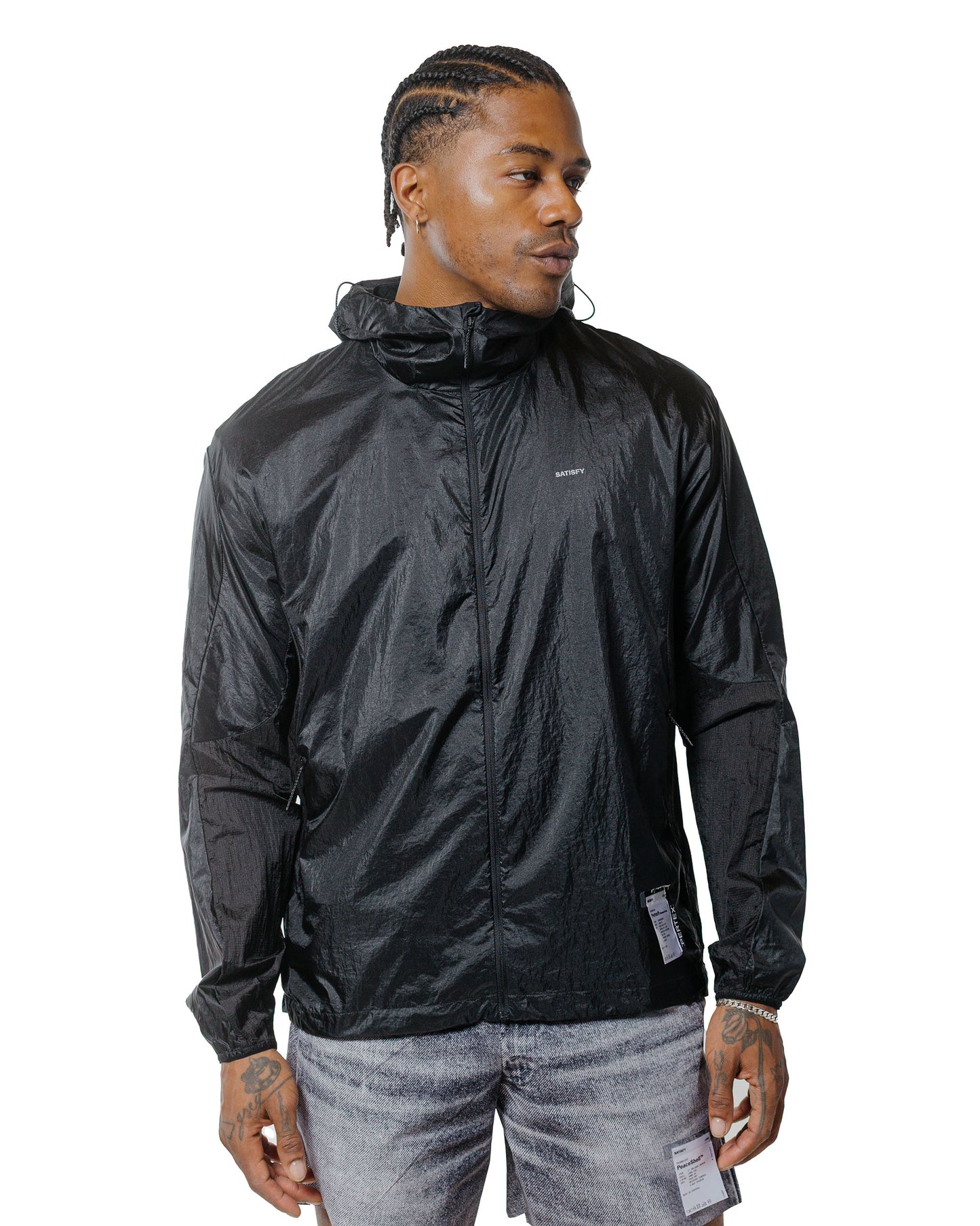 lost & found SATISFY SATISFY Pertex Diamond Fuse Windbreaker Black