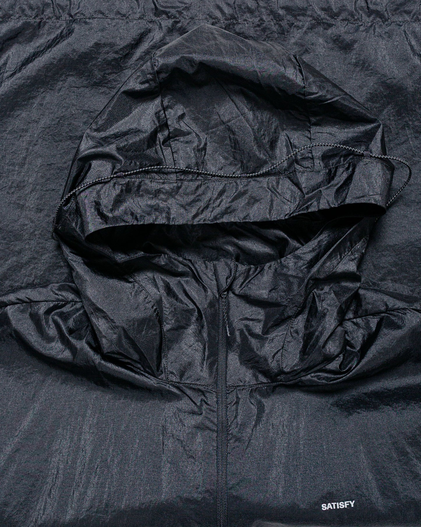 lost & found SATISFY SATISFY Pertex Diamond Fuse Windbreaker Black