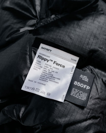 SATISFY Rippy Force Puffer Jacket Black
