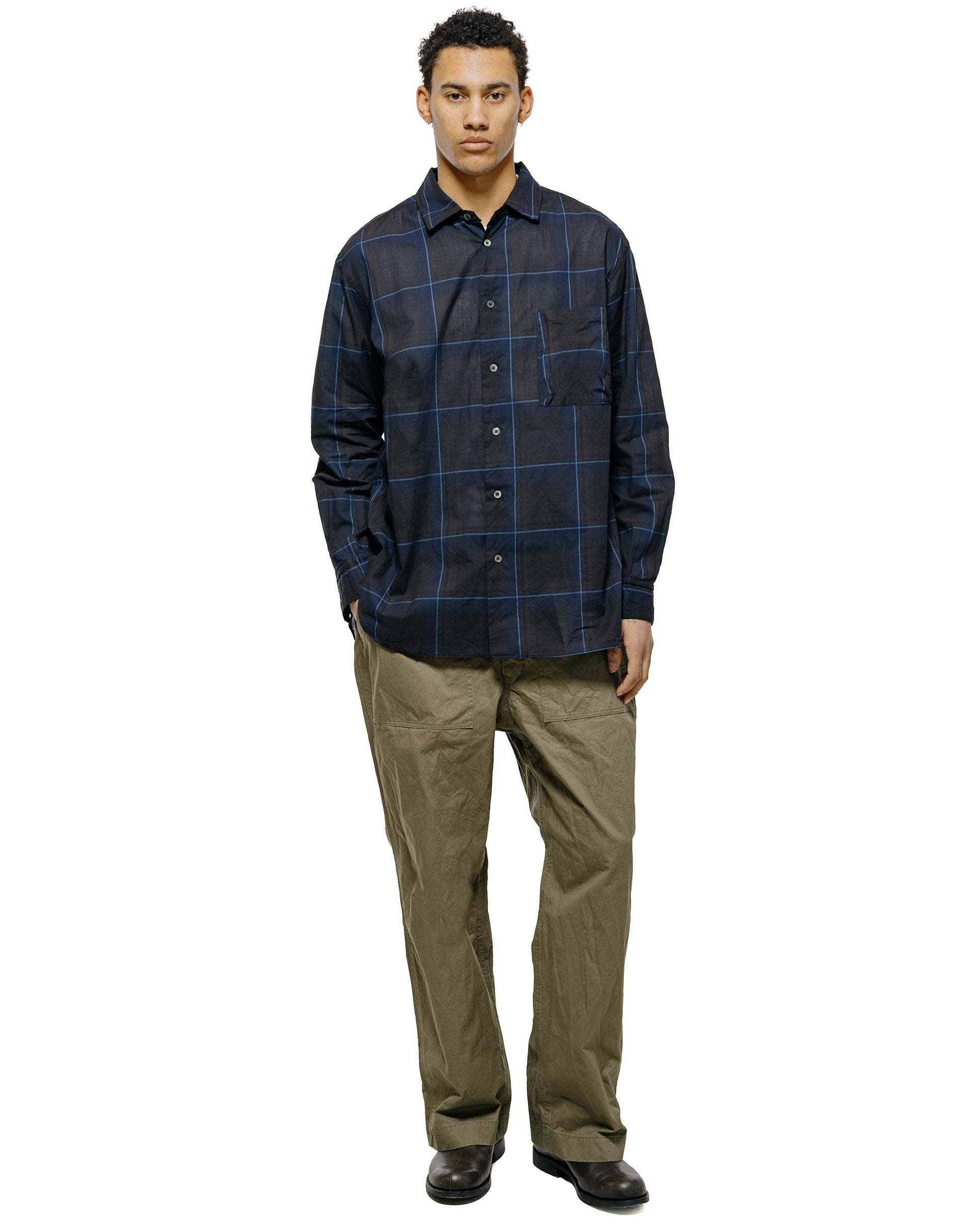 lost & found Sage de Cret Sage de Cret CO Chino Cloth Crinkle Baggy Baker Pants Olive