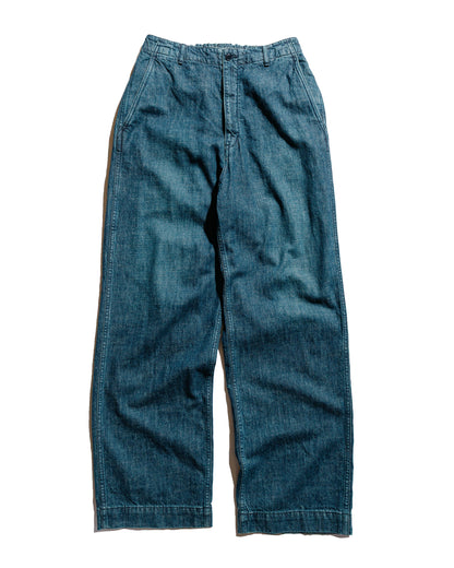 lost & found Sage de Cret Sage de Cret 11oz. Cotton/Linen Denim Baggy Pants Navy