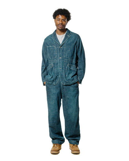 lost & found Sage de Cret Sage de Cret 11oz. Cotton/Linen Denim Baggy Pants Navy