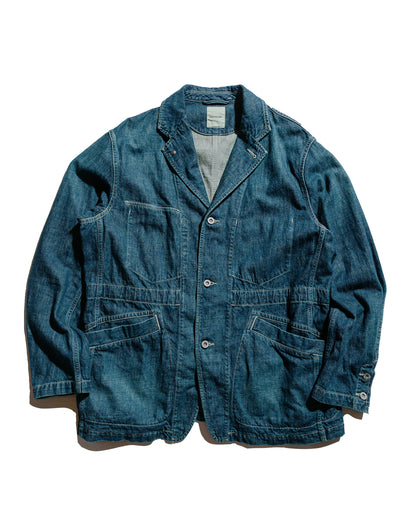 lost & found Sage de Cret Sage de Cret 11oz. Cotton/Linen Denim Coverall Jacket Navy